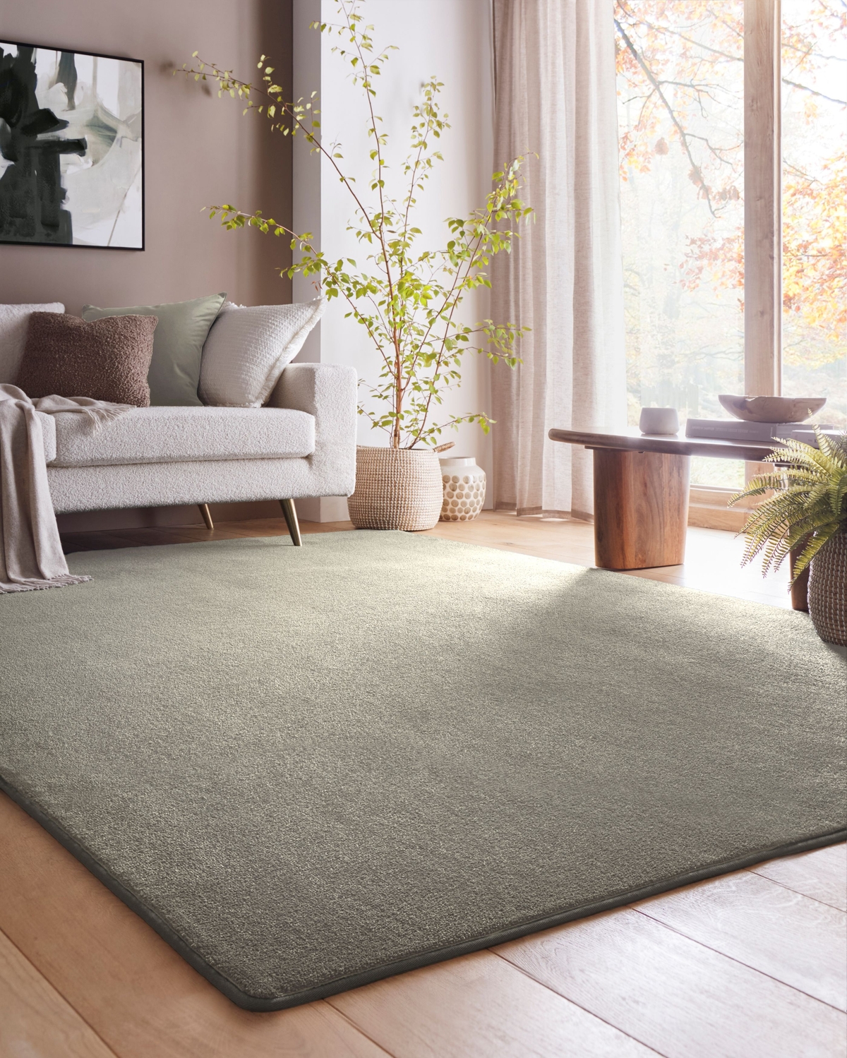 Hope Forest Rug Luxury Eco Friendly Hug Rug Sense - Grey - 140 x 200cm | HP060182AE | Hope