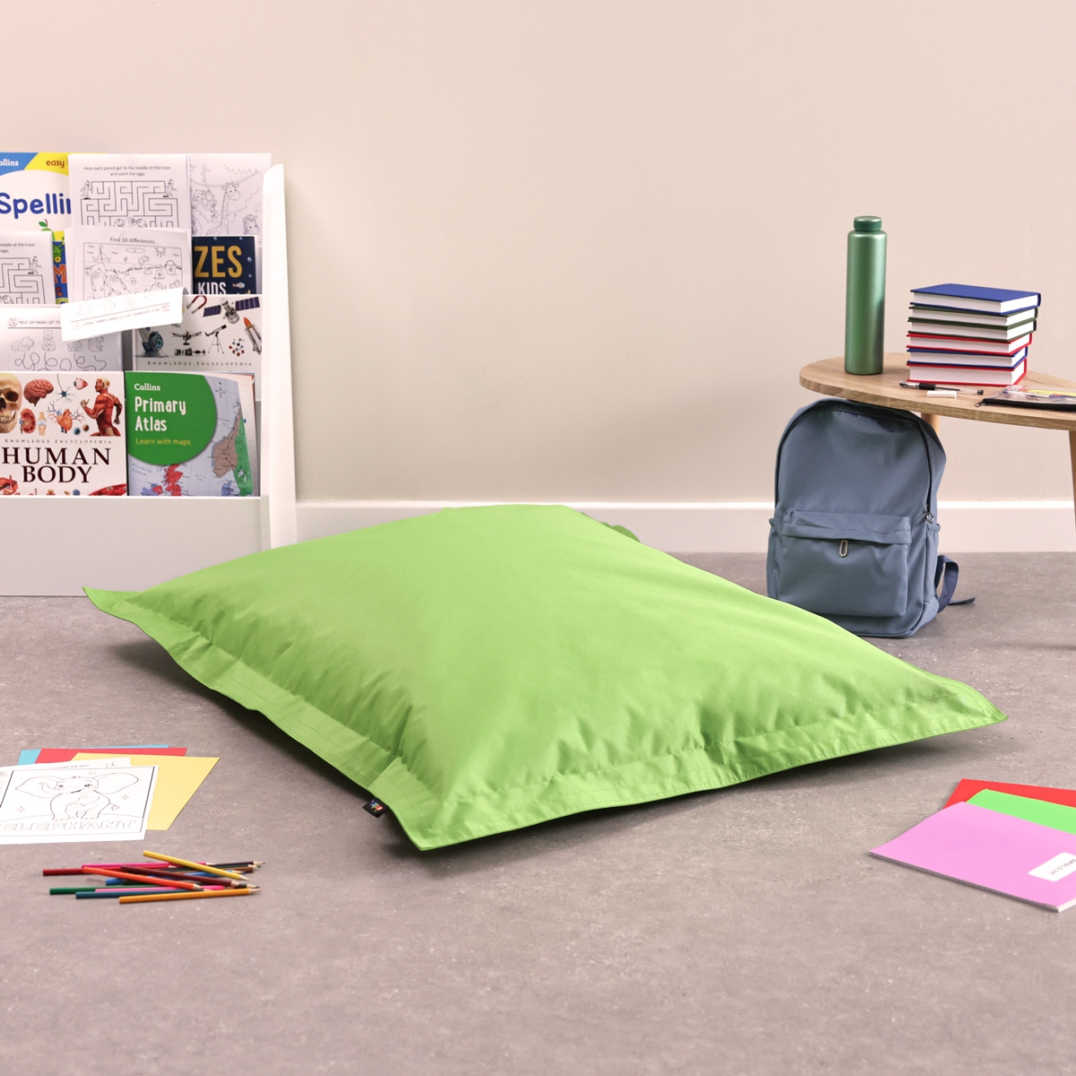 Kids Giant Floor Cushion Beanbag - Lime | CP060480AB | Findel Dryad