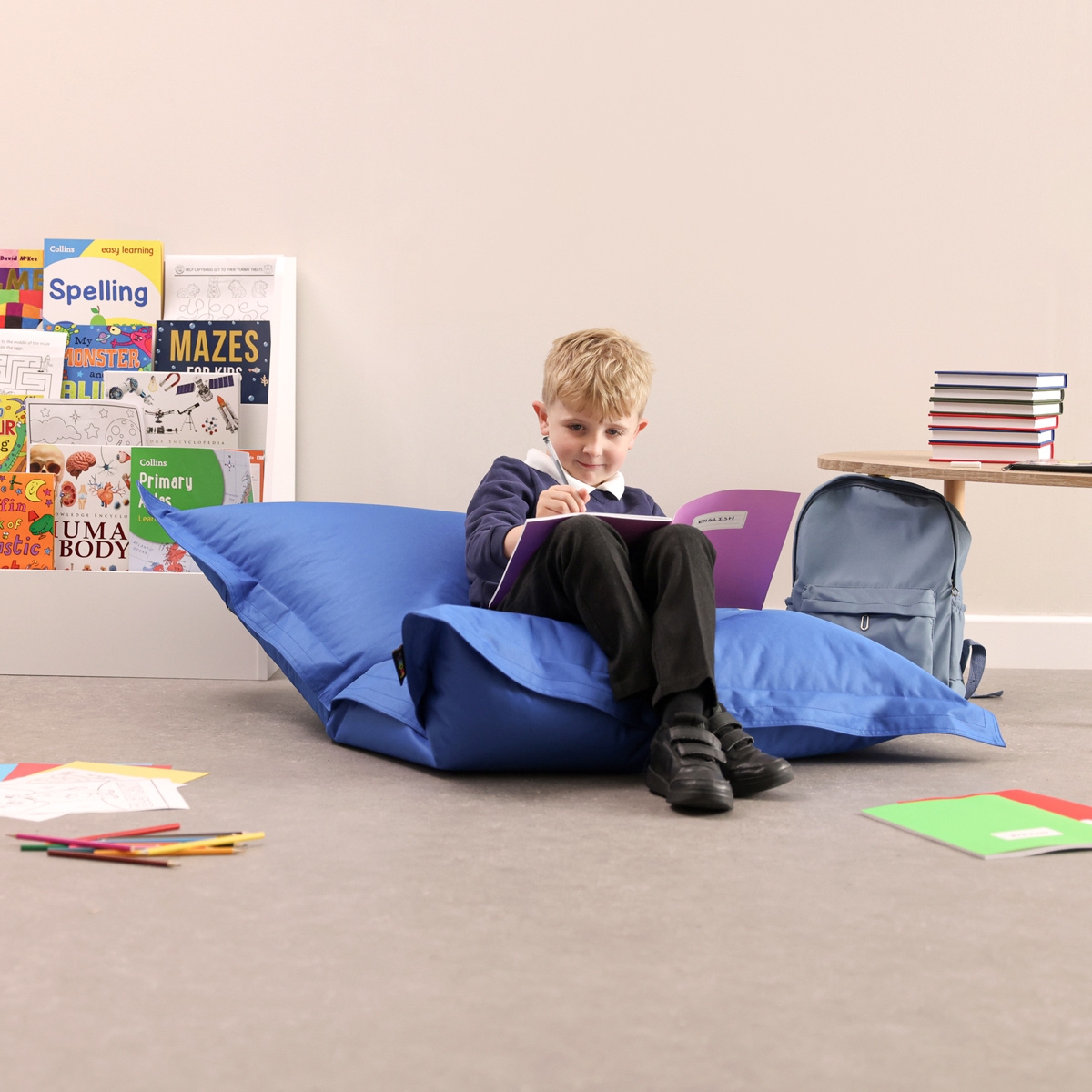 Kids Giant Floor Cushion Beanbag - Blue | GP060480AC | GLS