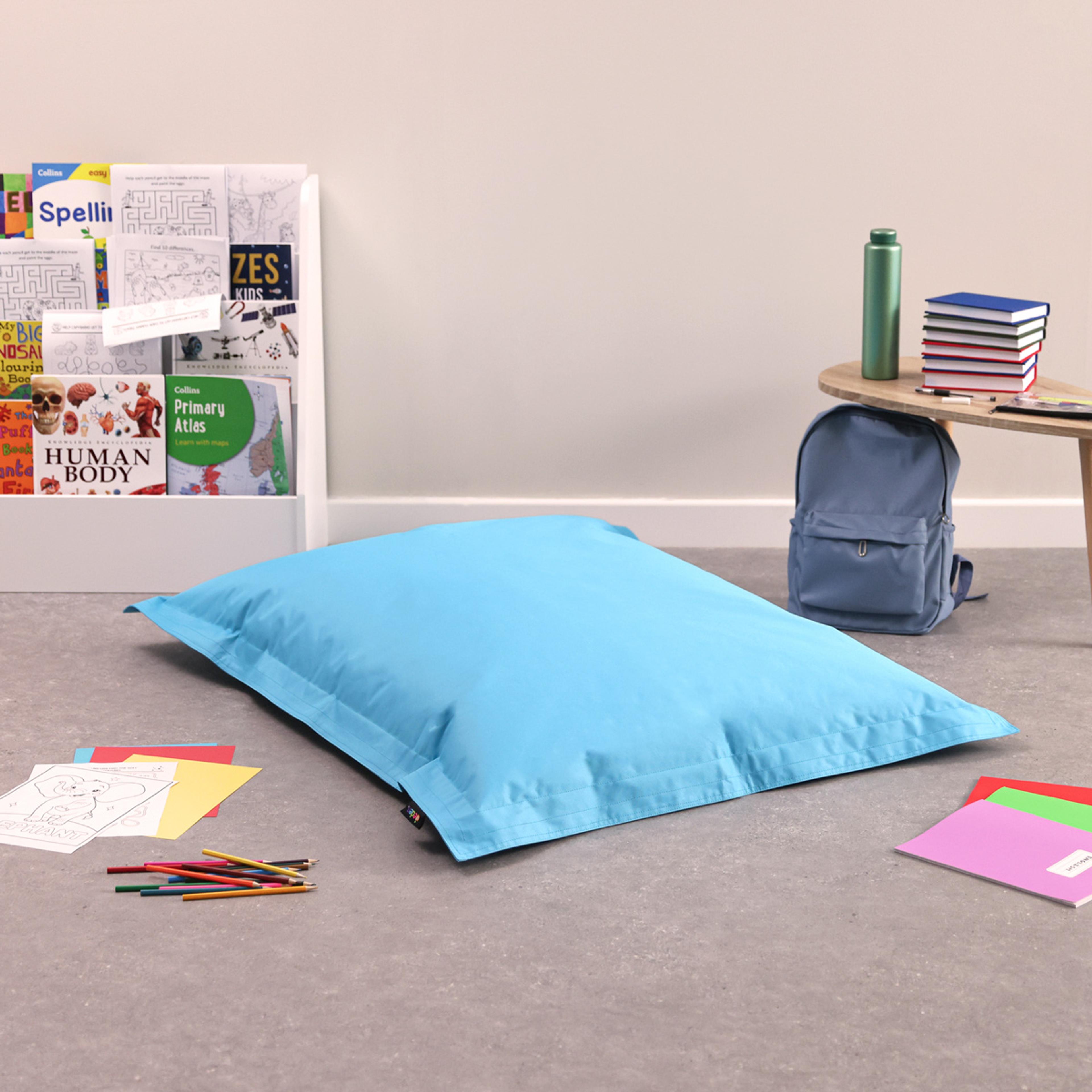 Kids Giant Floor Cushion Beanbag - Aqua Blue