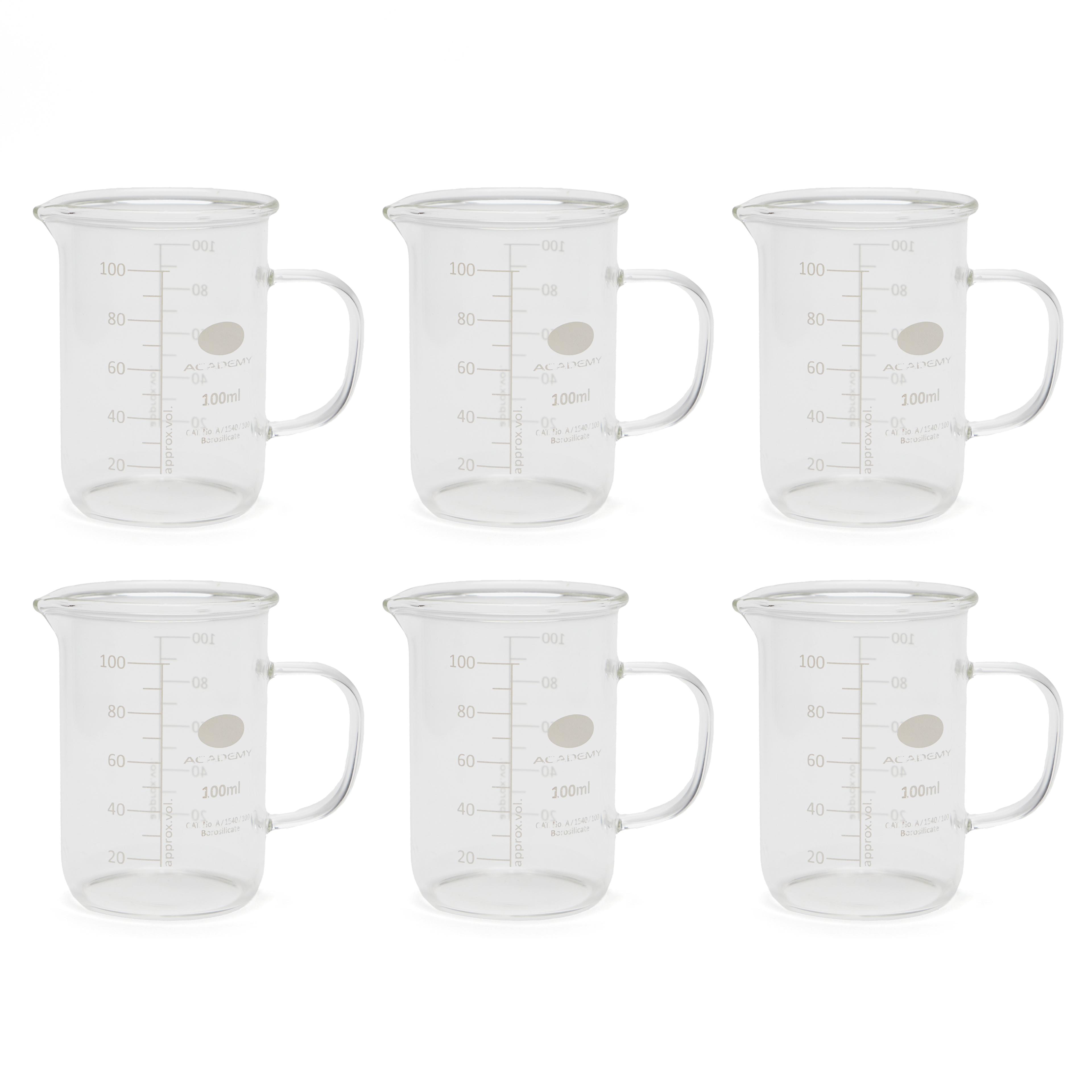 Academy Low Form Beaker with Handle - 3.3. Borosilicate - 100ml - Pack of 6 