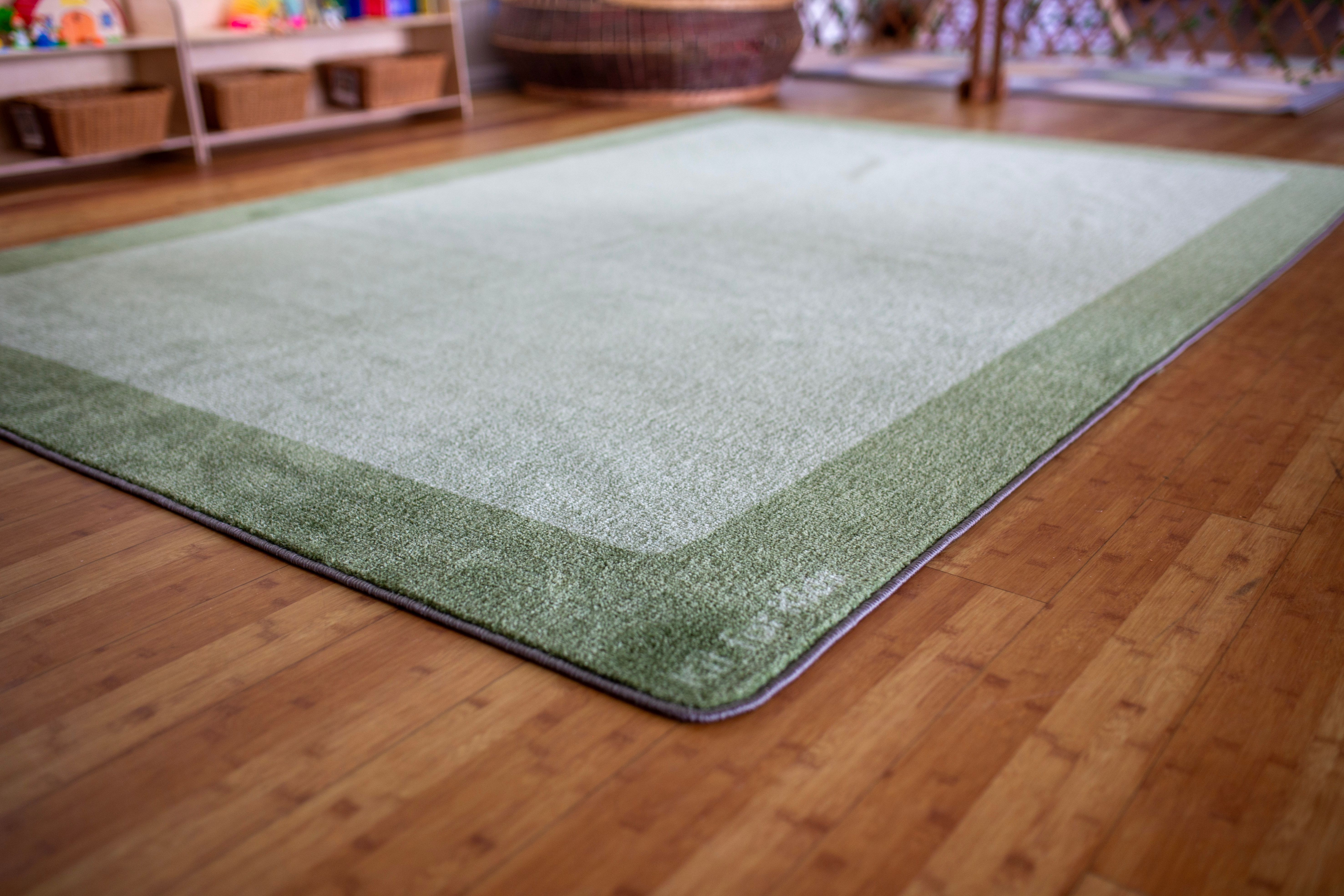 Classic Rect Border Carpet - Green