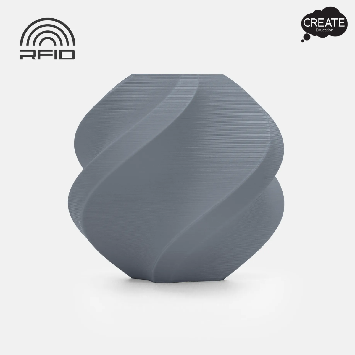 PLA Matte Filament - Spool Free - Ash Grey