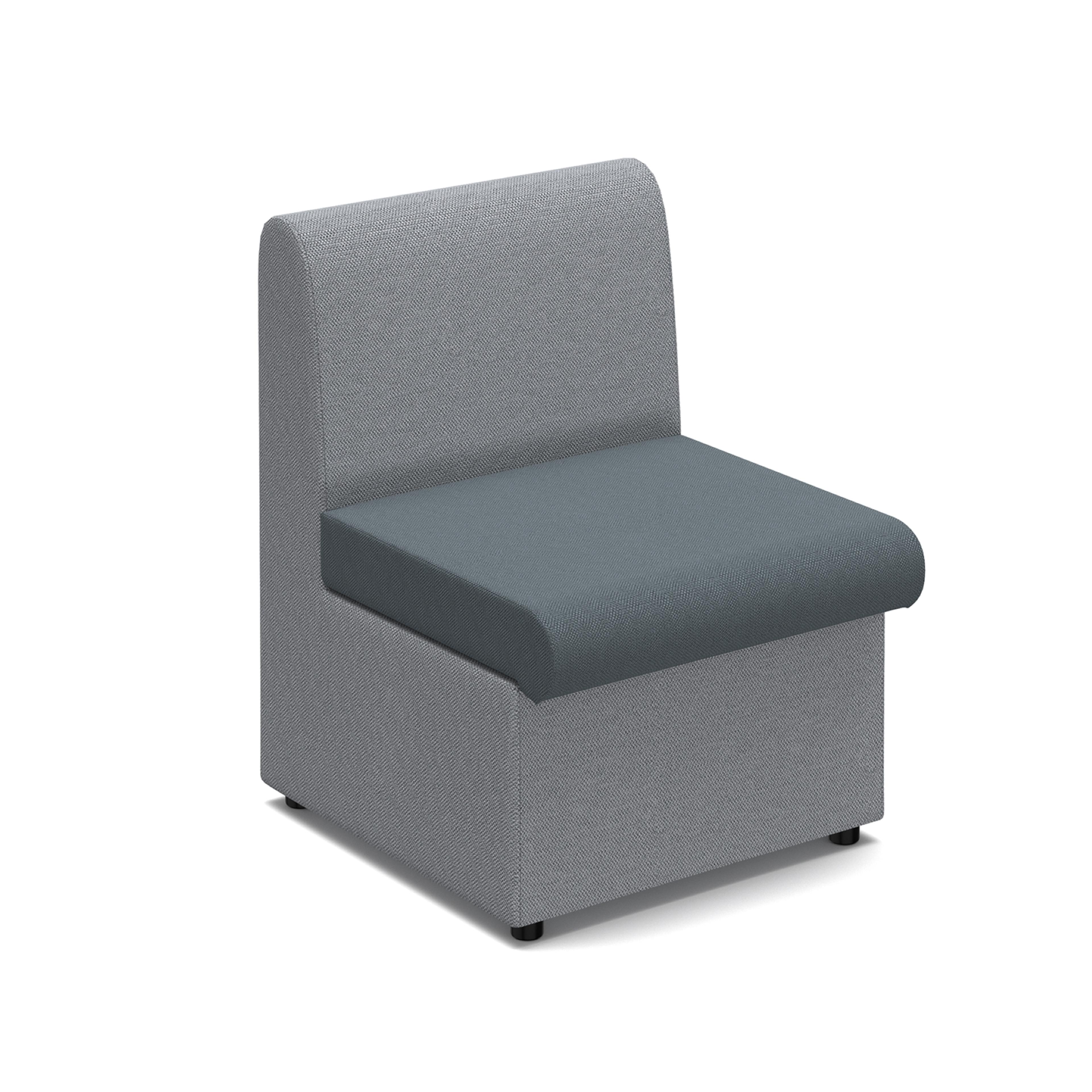 Alto Modular Reception Seating with no arms - Grey/Charcoal