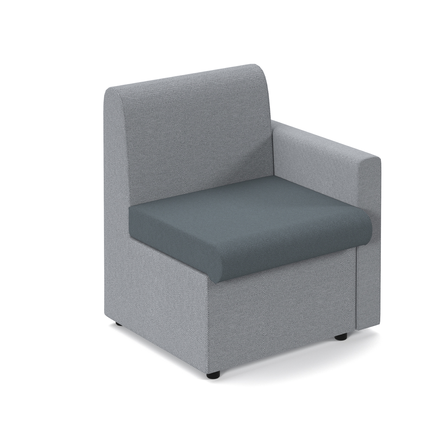 Alto Seating Left Hand Arm - Charcoal