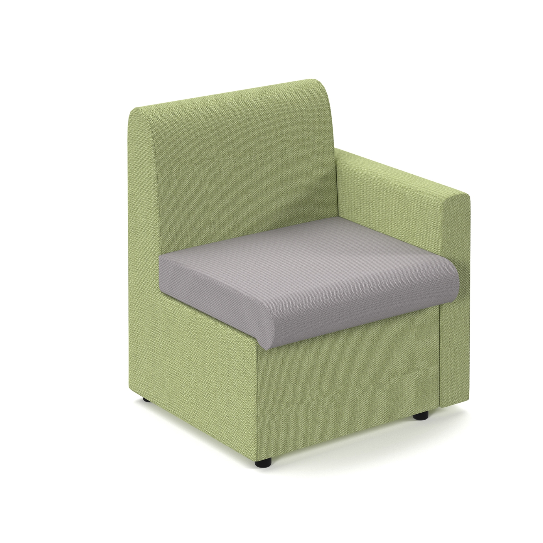 Alto Seating Left Hand Arm - Green Grey
