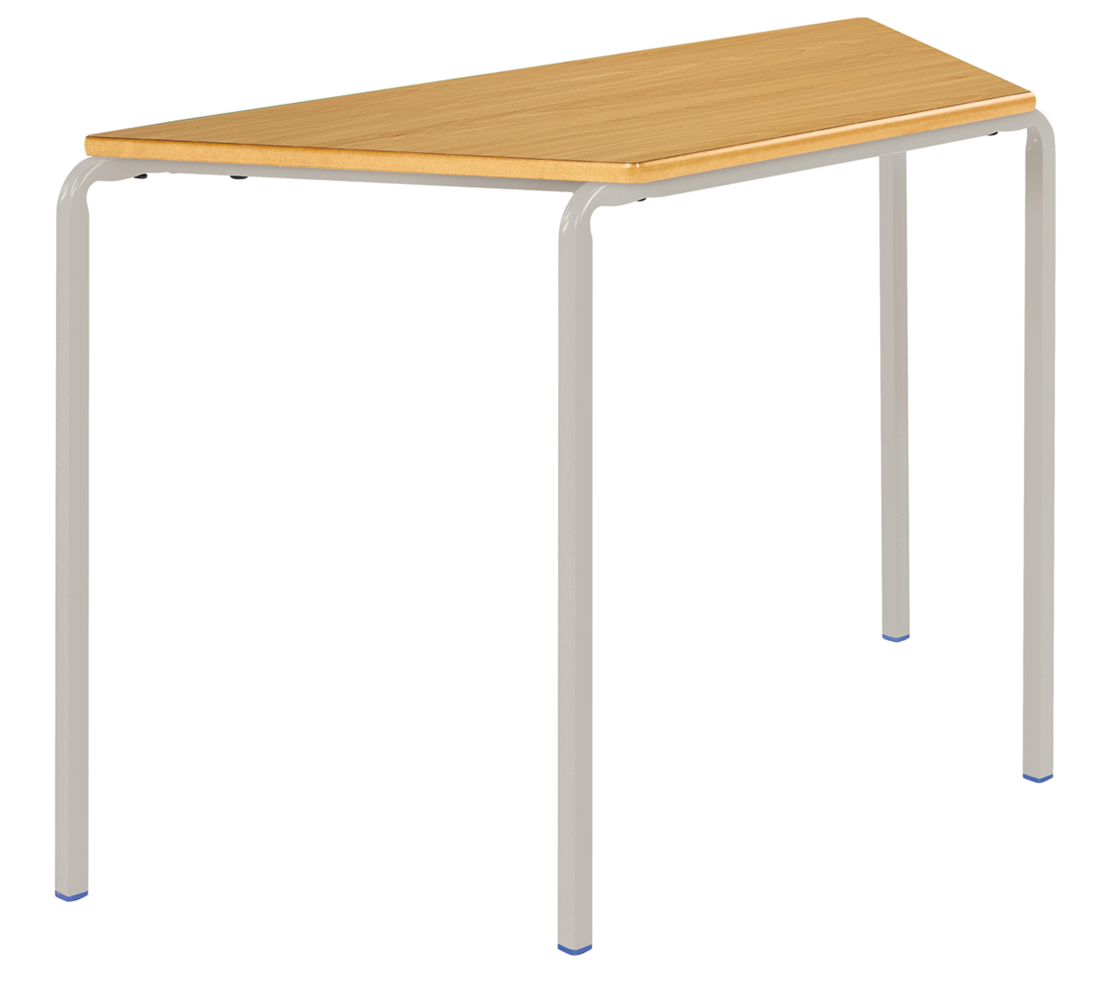 Trapezoidal Table Crush Bent, 1200x600mm - 11-14 Years - Beech