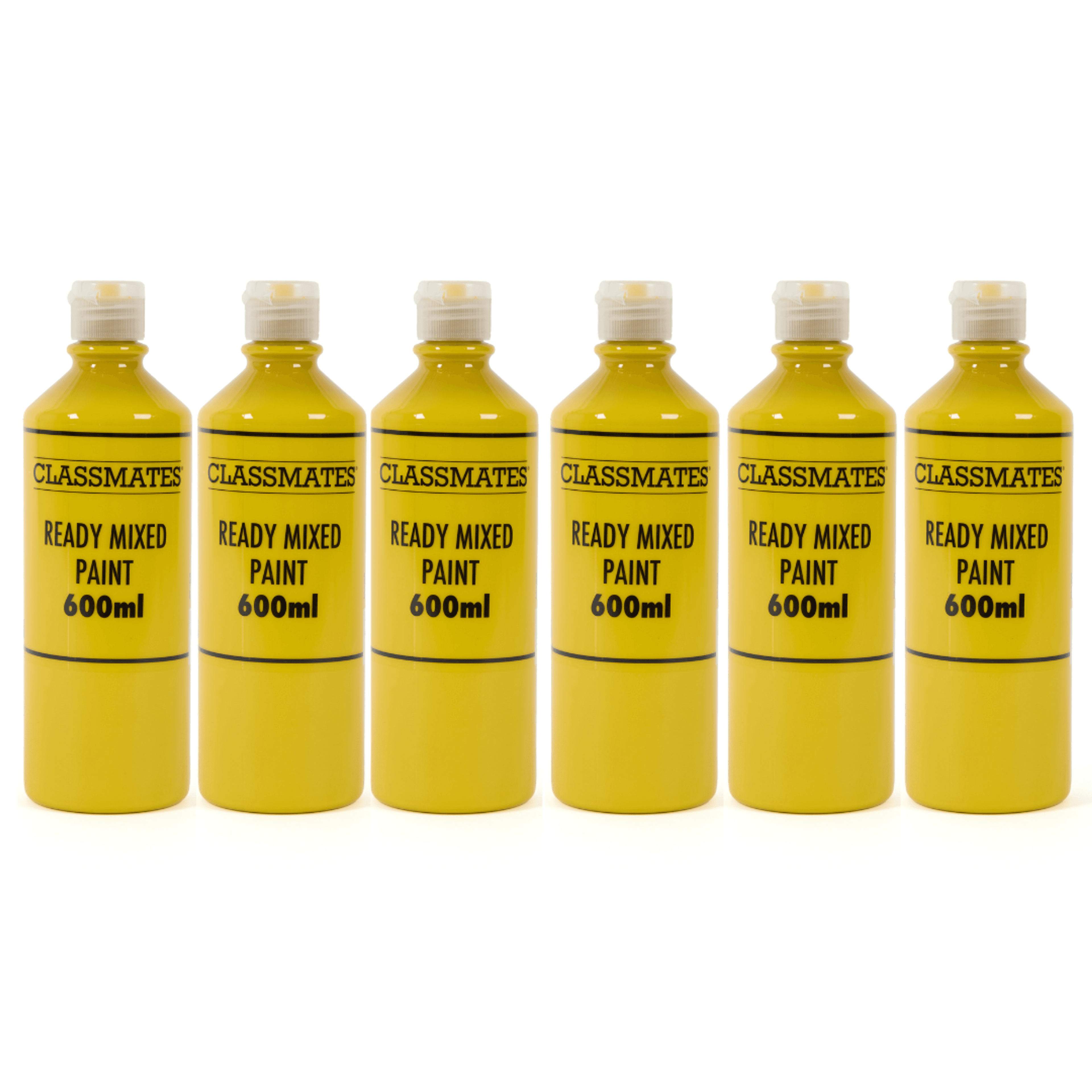 Classmates Ready Mixed Paint - 600ml - Pack of 6 - Yellow