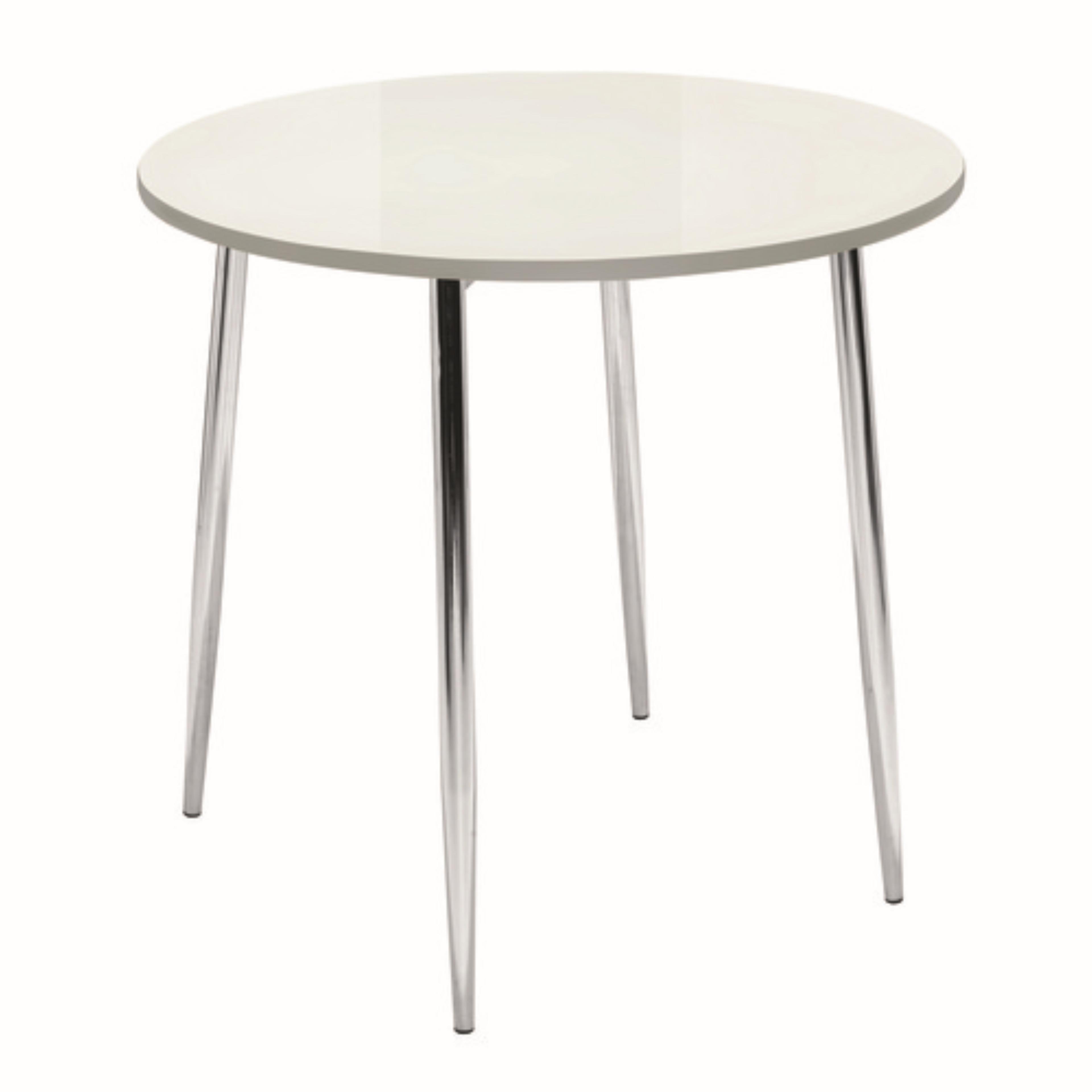 Ellipse 4 Leg Table 800mm - White