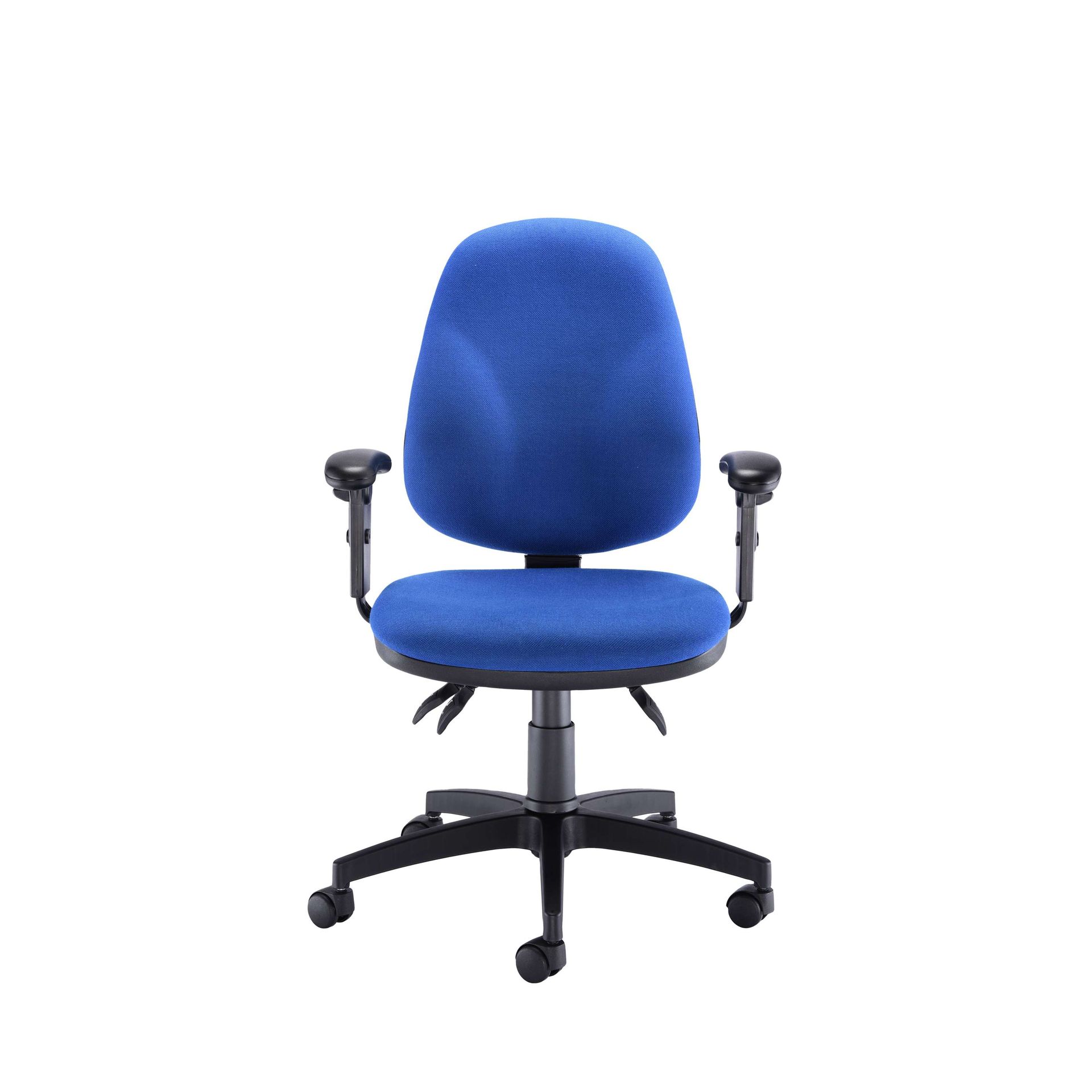 Deluxe Chair With Adjustable Arms - Blue