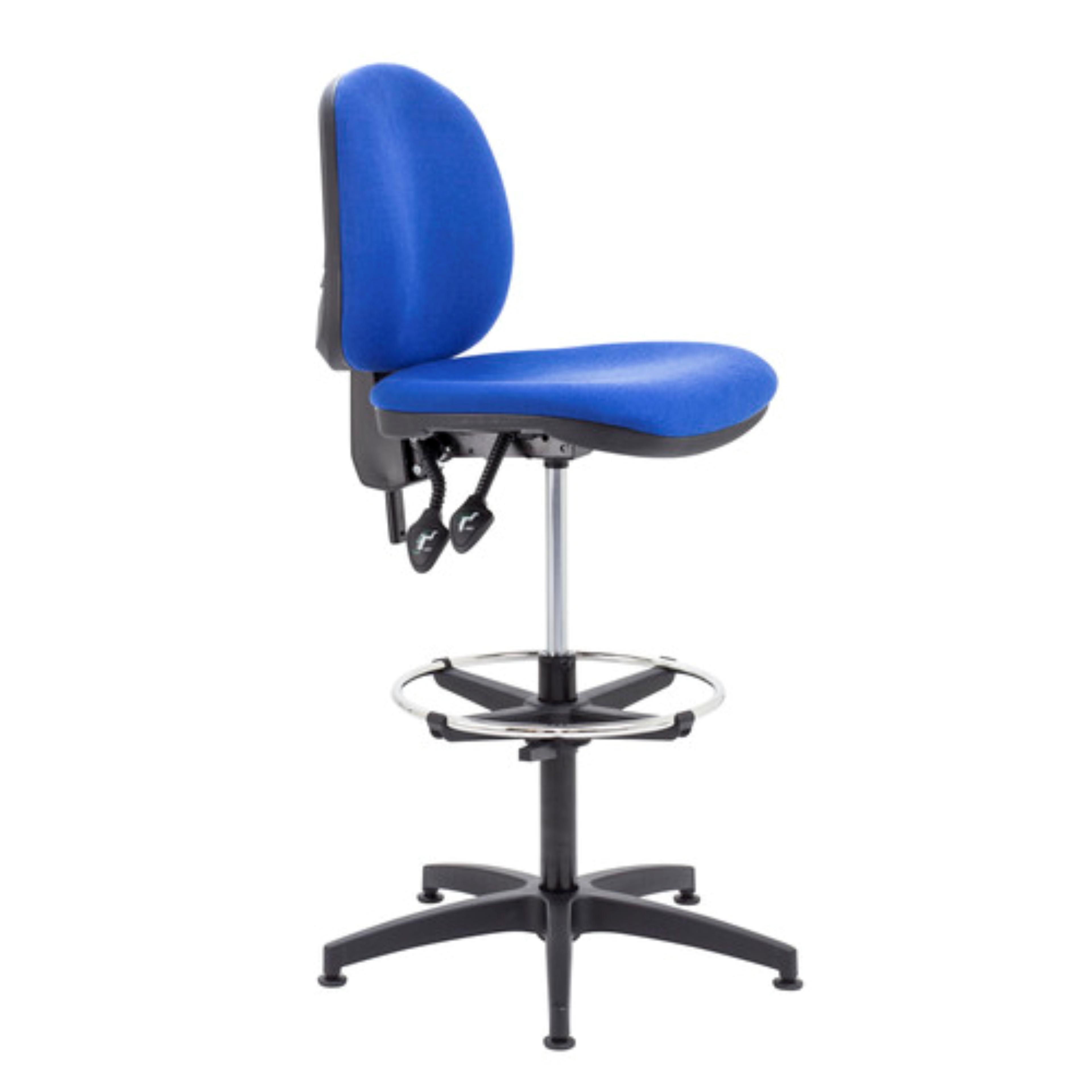 Concept Mid-Back Adjustable Draughtsman-Kit Chair - Blue
