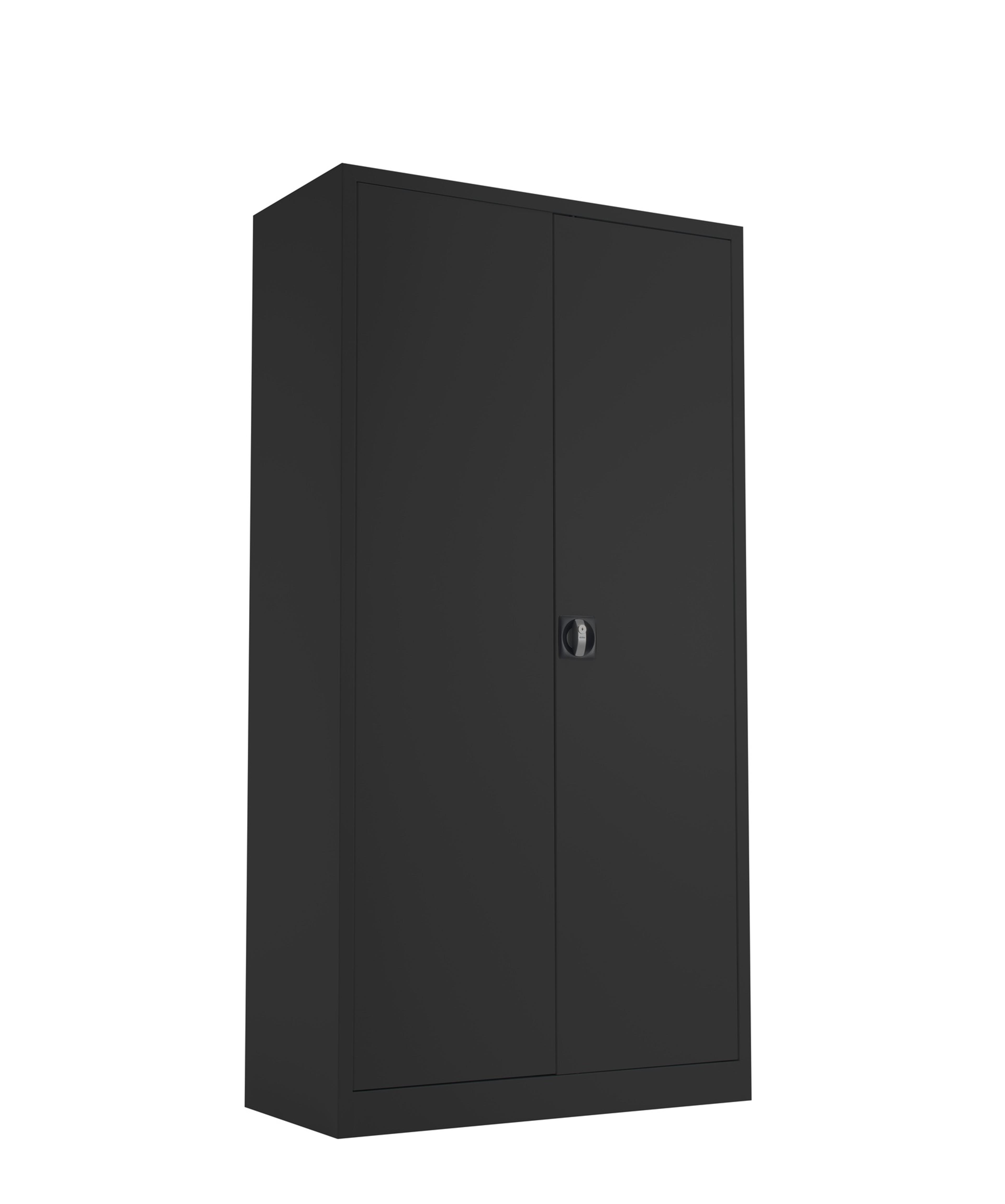 TC Steel Double Door Cupboard - Black - 1790mm