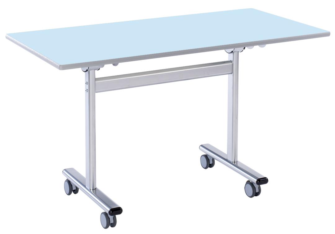 Flip Top Rectangular Table 1200x600mm - Soft Blue - Light Grey ...