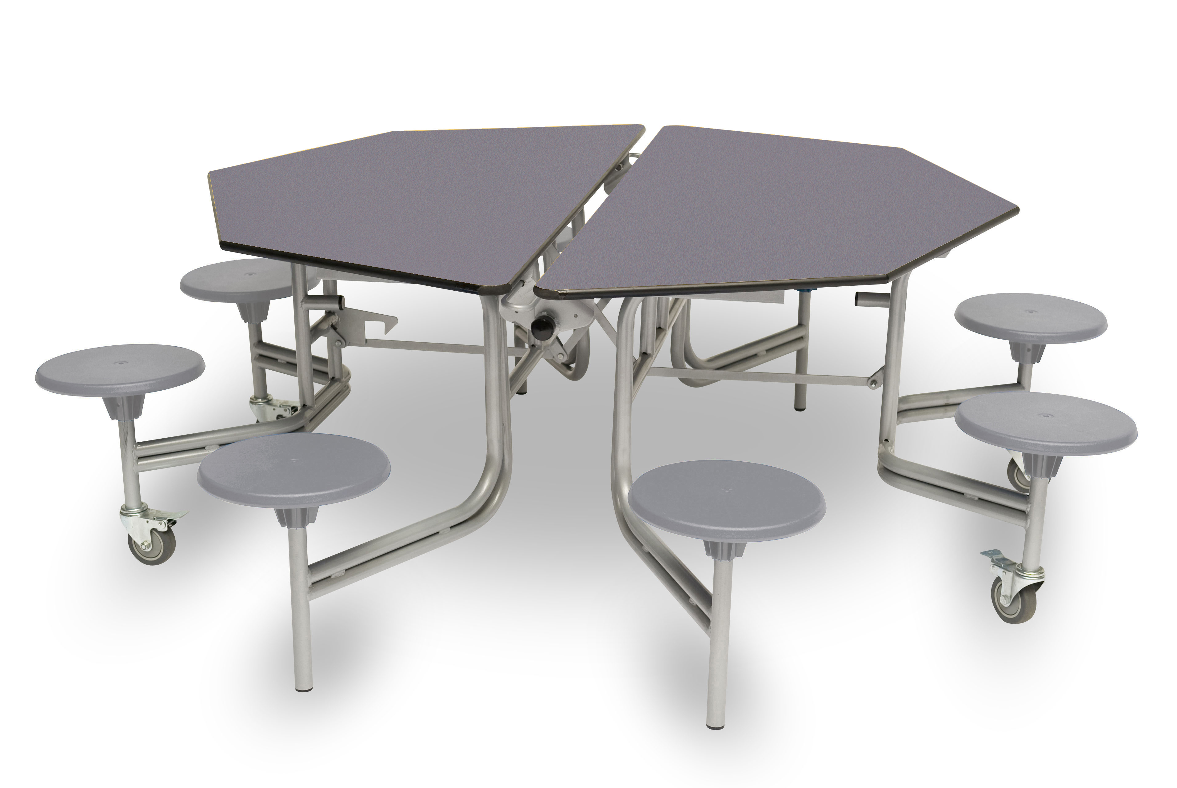 Oct Folding Tble 8 Seat -BlueGry-GrySeat