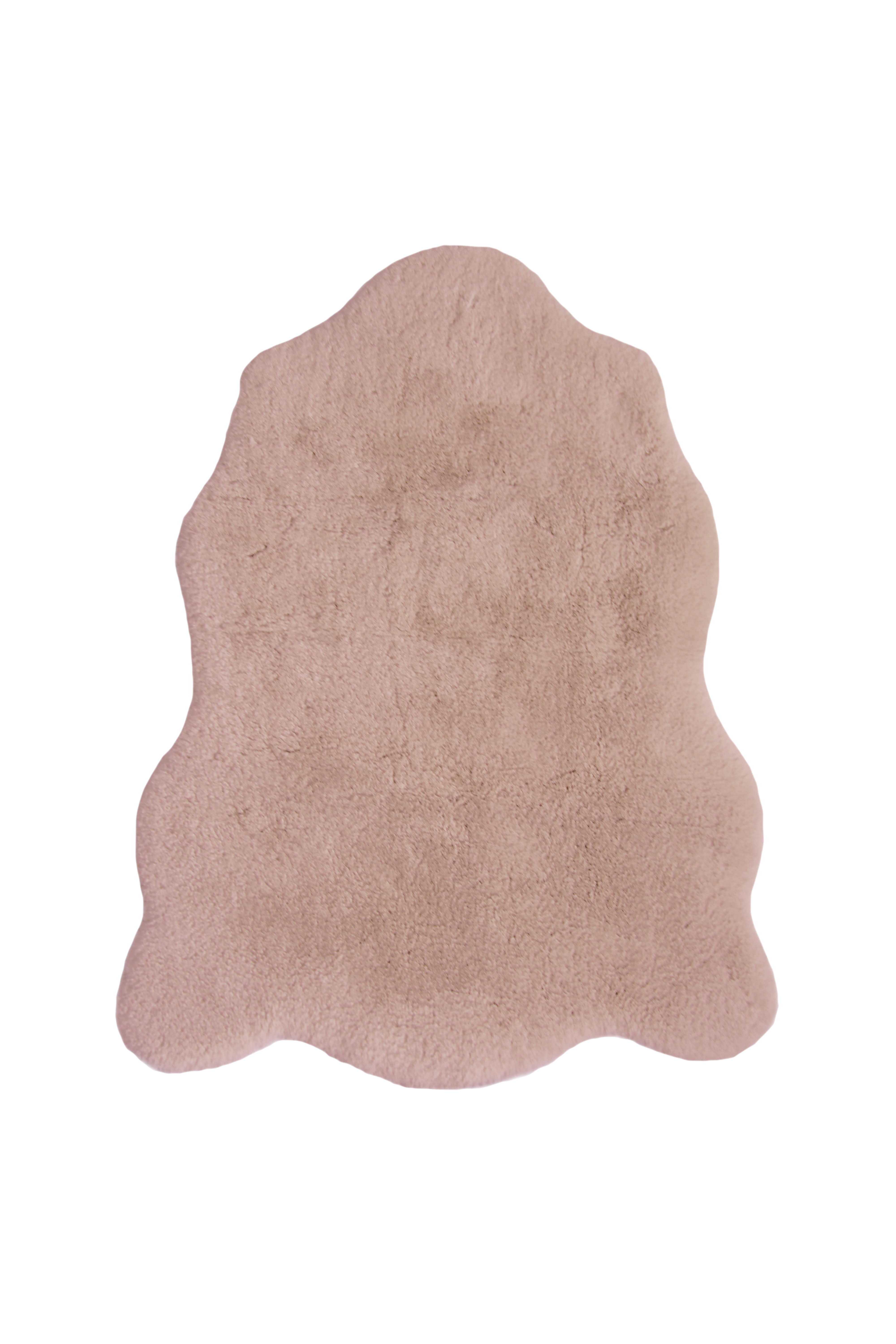 Luxury Faux Fur Rug Single - Blush