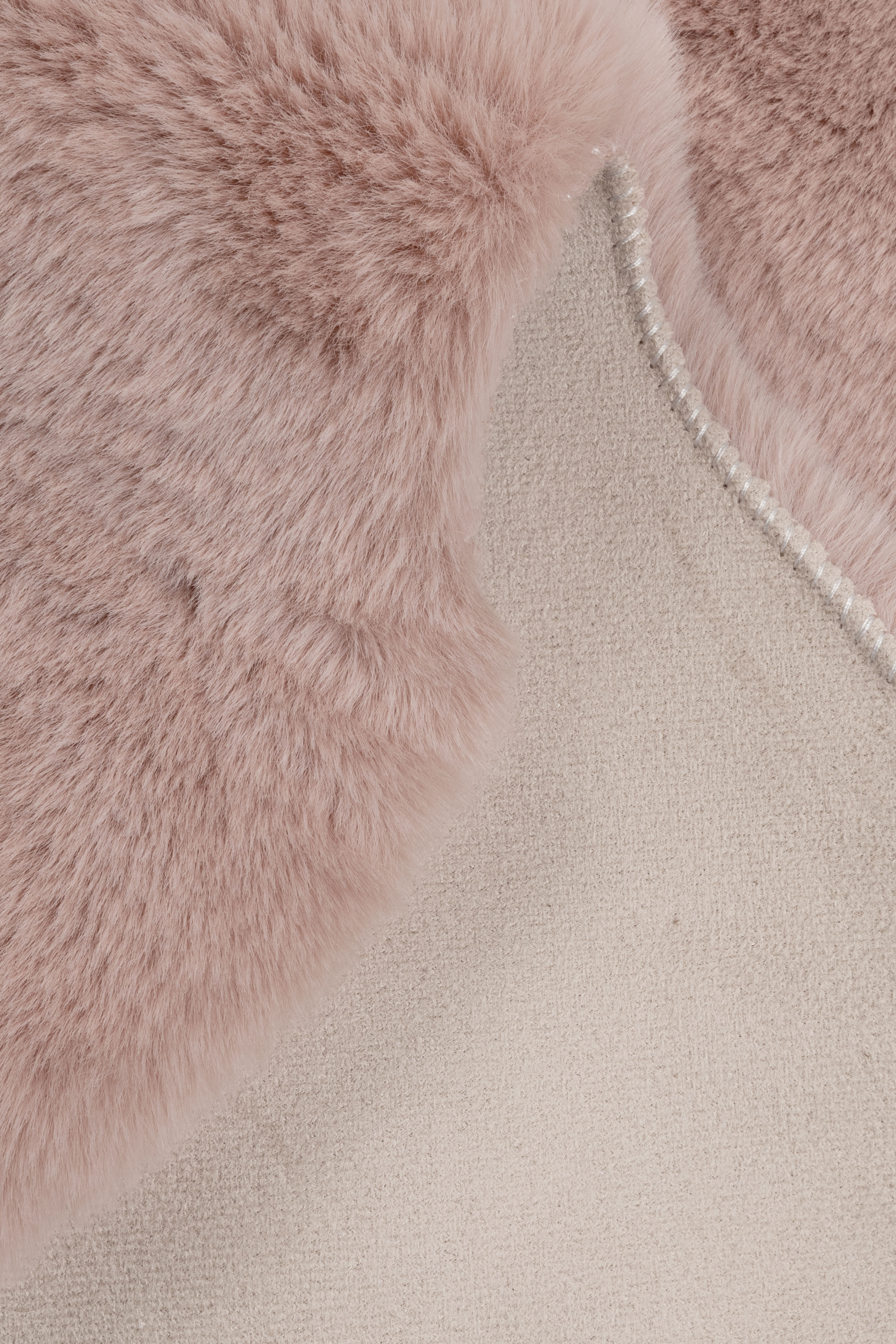 Luxury Faux Fur Rug Double - Blush