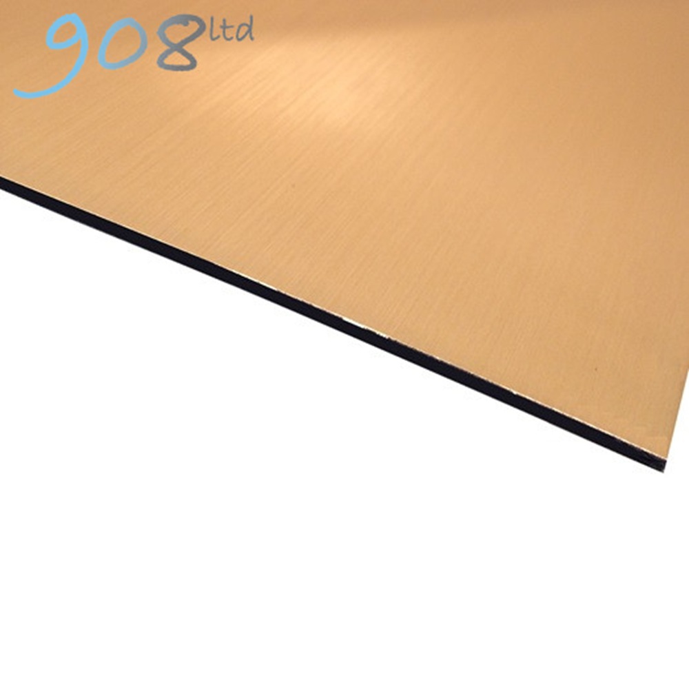 Flexline Laminate Brushed - Gold/Black - 500x300x0.6mm