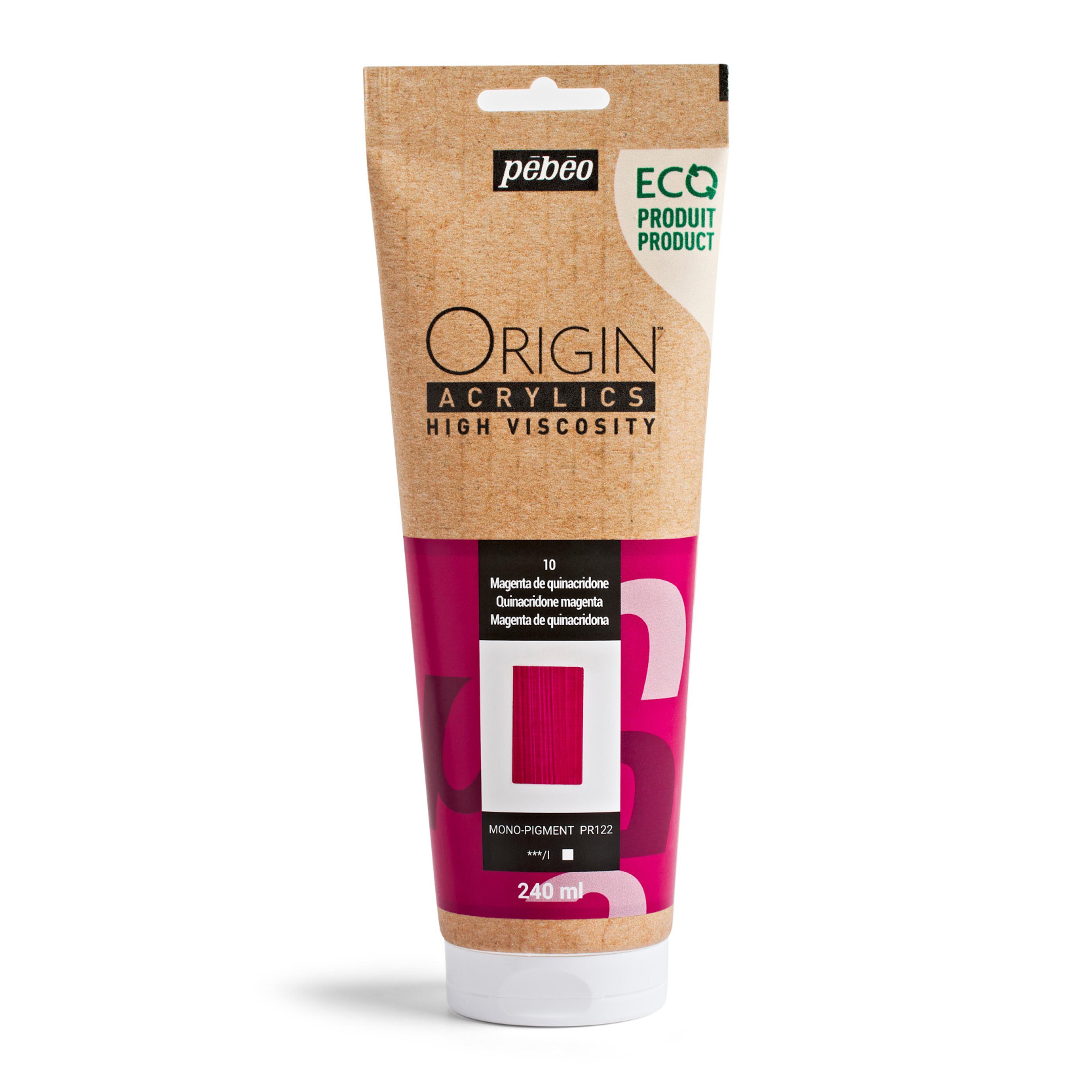 Pebeo Origin Acrylics Paint - 240ml - Quinacridone Magenta