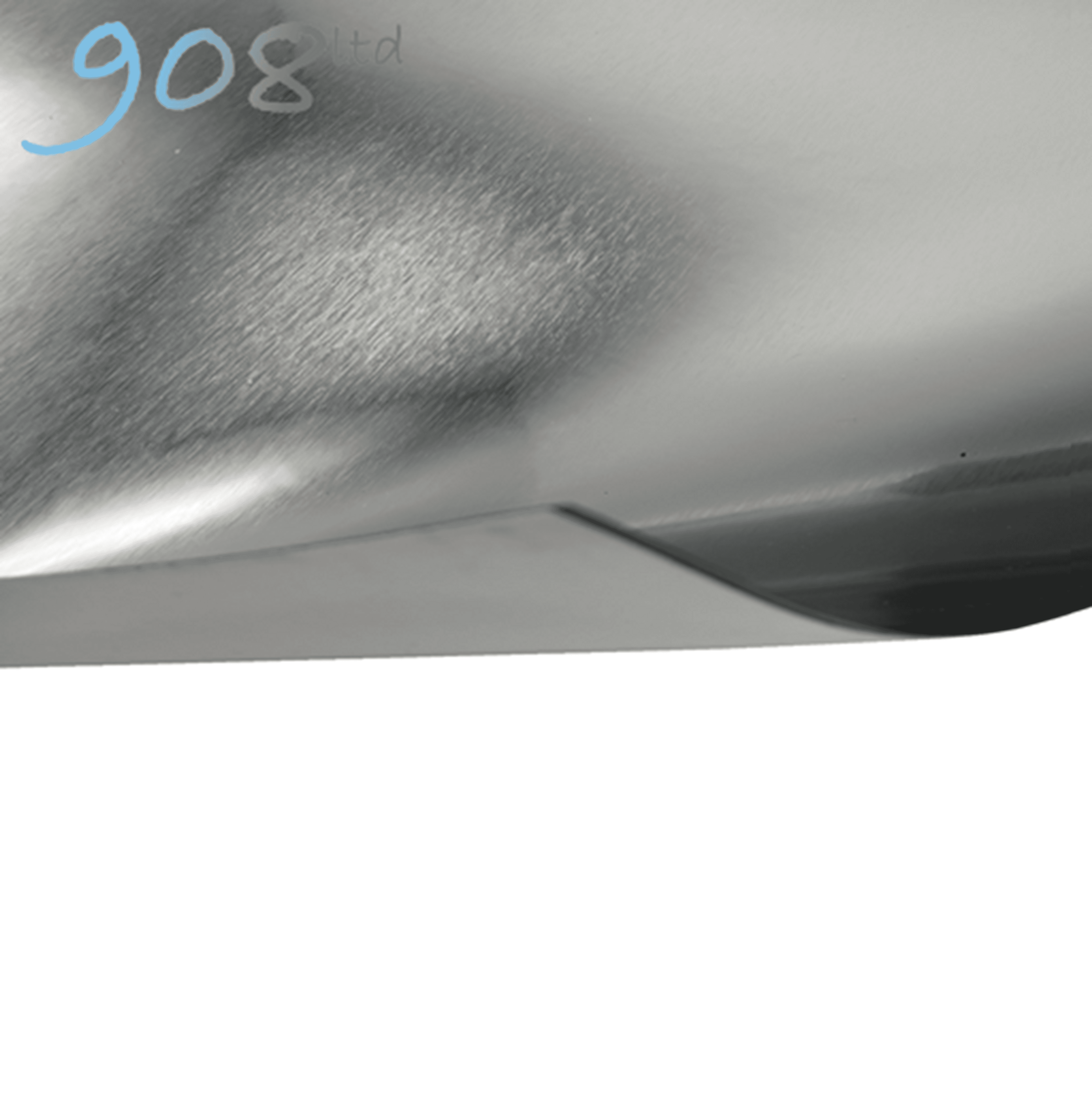 Laser Foil - Brushed - Silver/Black - 610x305x0.2mm 