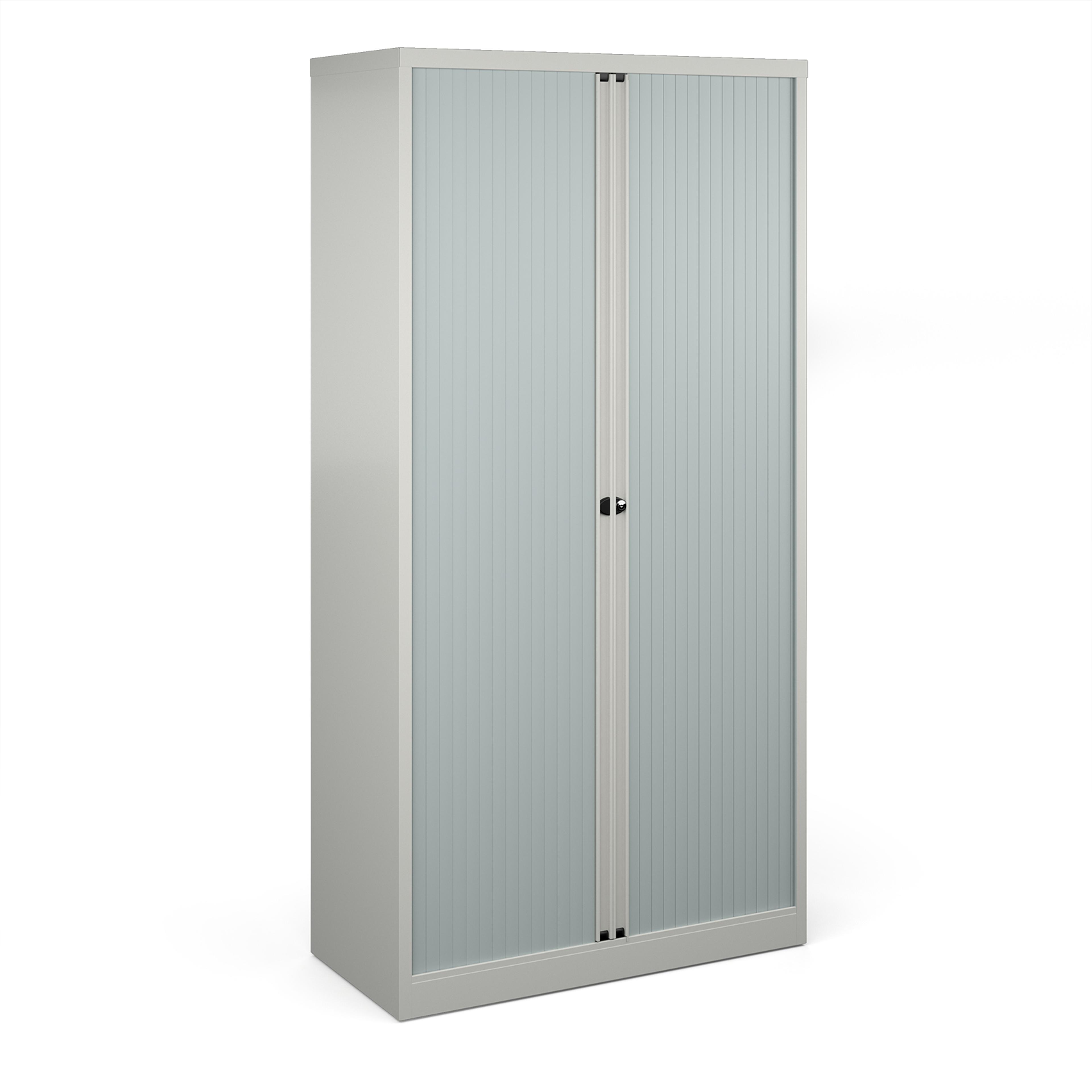Bisley Tambour Storage Cupboard - Goose Grey - 1970mm