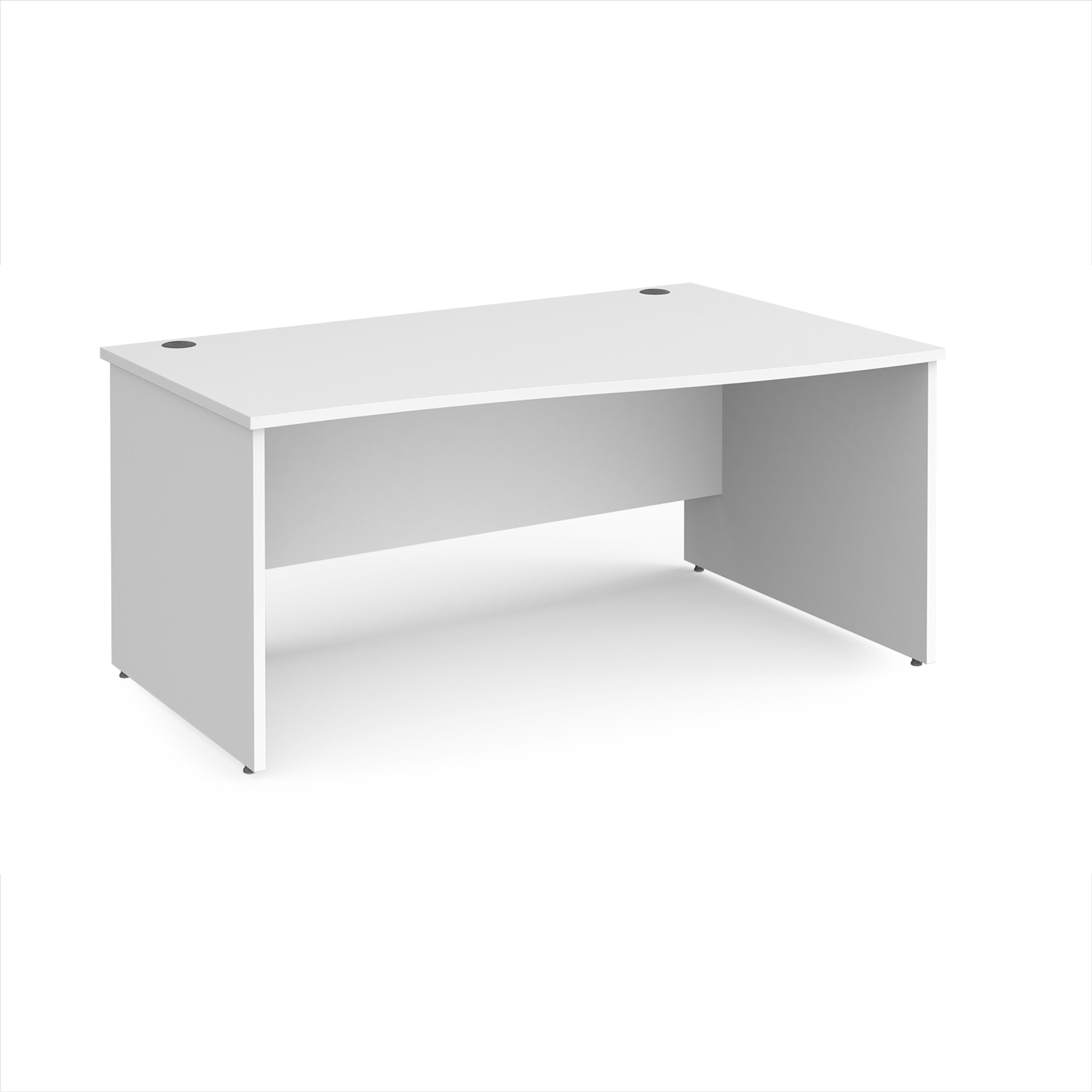 Maestro 25 Panel End Wave Desk - Right Hand 1600 x 800mm - White
