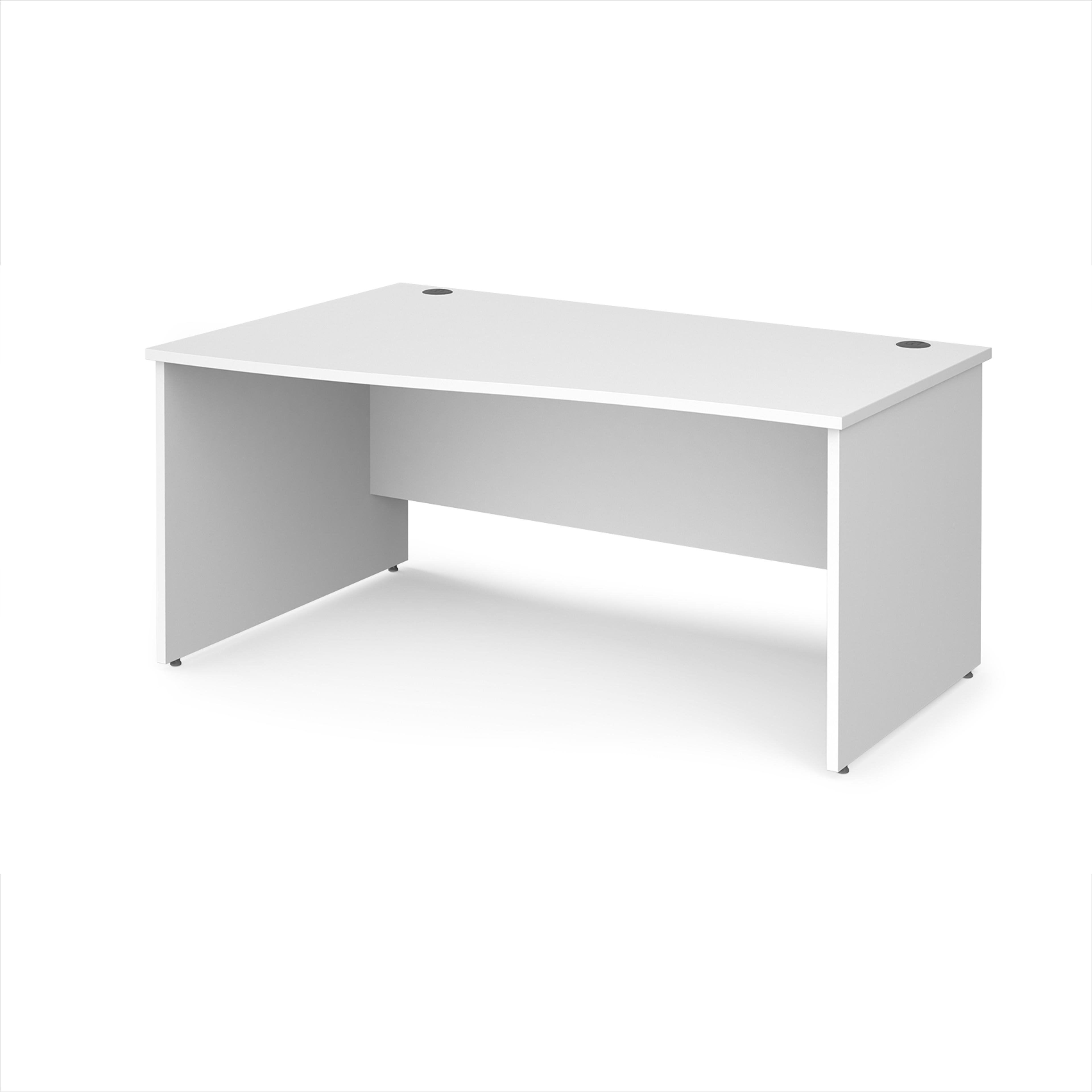 Maestro 25 Panel End Wave Desk - Left Hand 1600 x 800mm - White