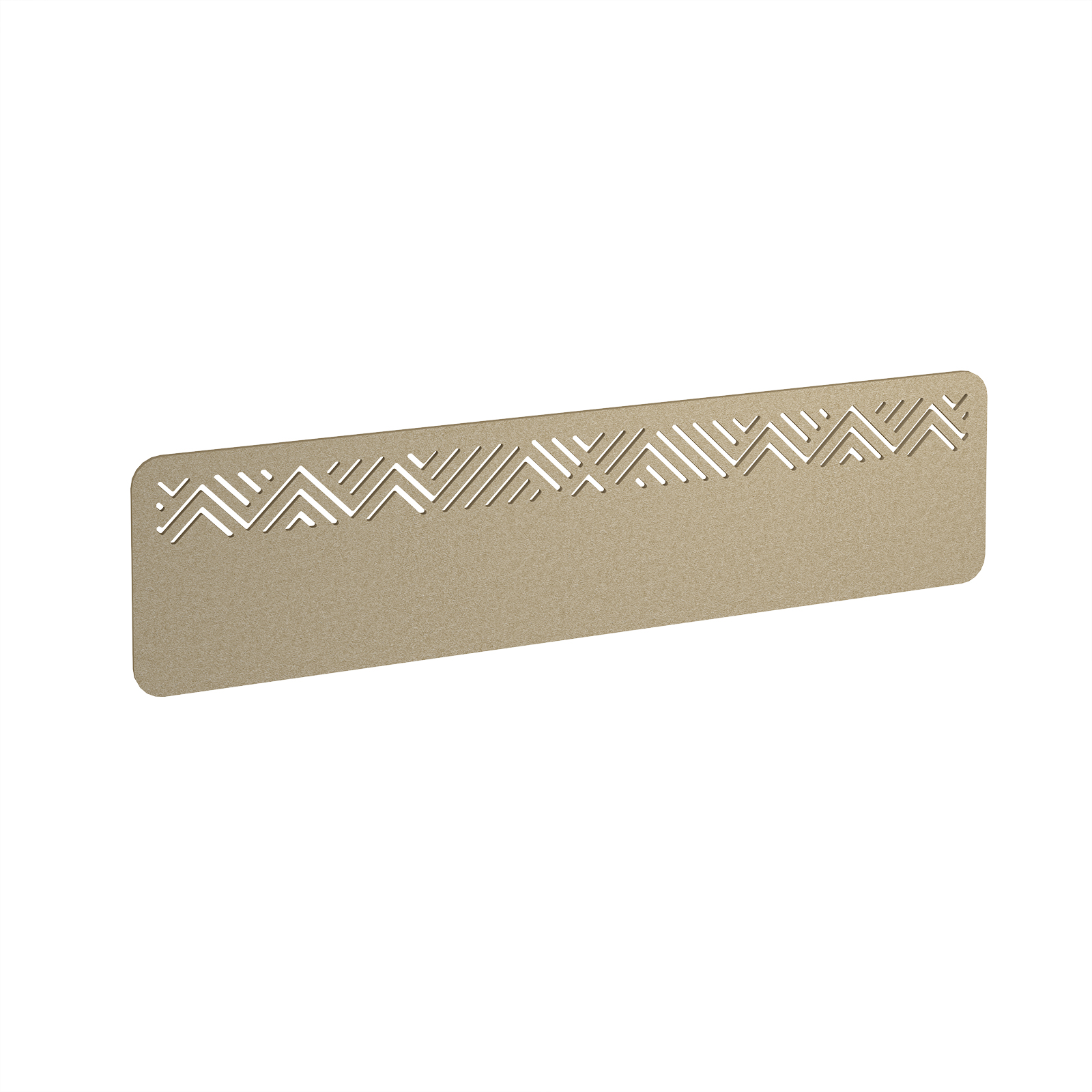 Chevron Acoustic Desktop Screen W1600mm - Beige
