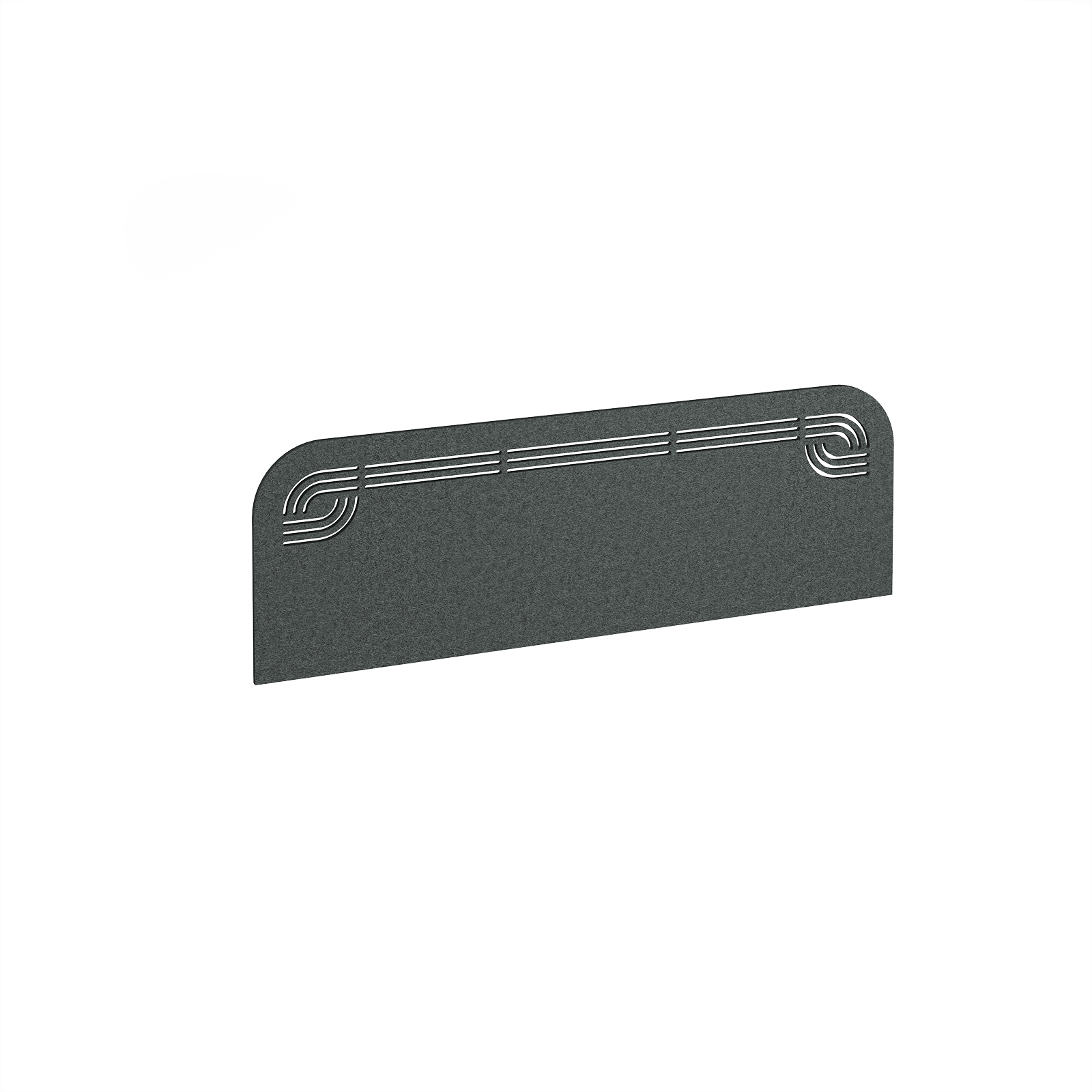 Offset Acoustic Desktop Screen W1200mm - Dark Grey