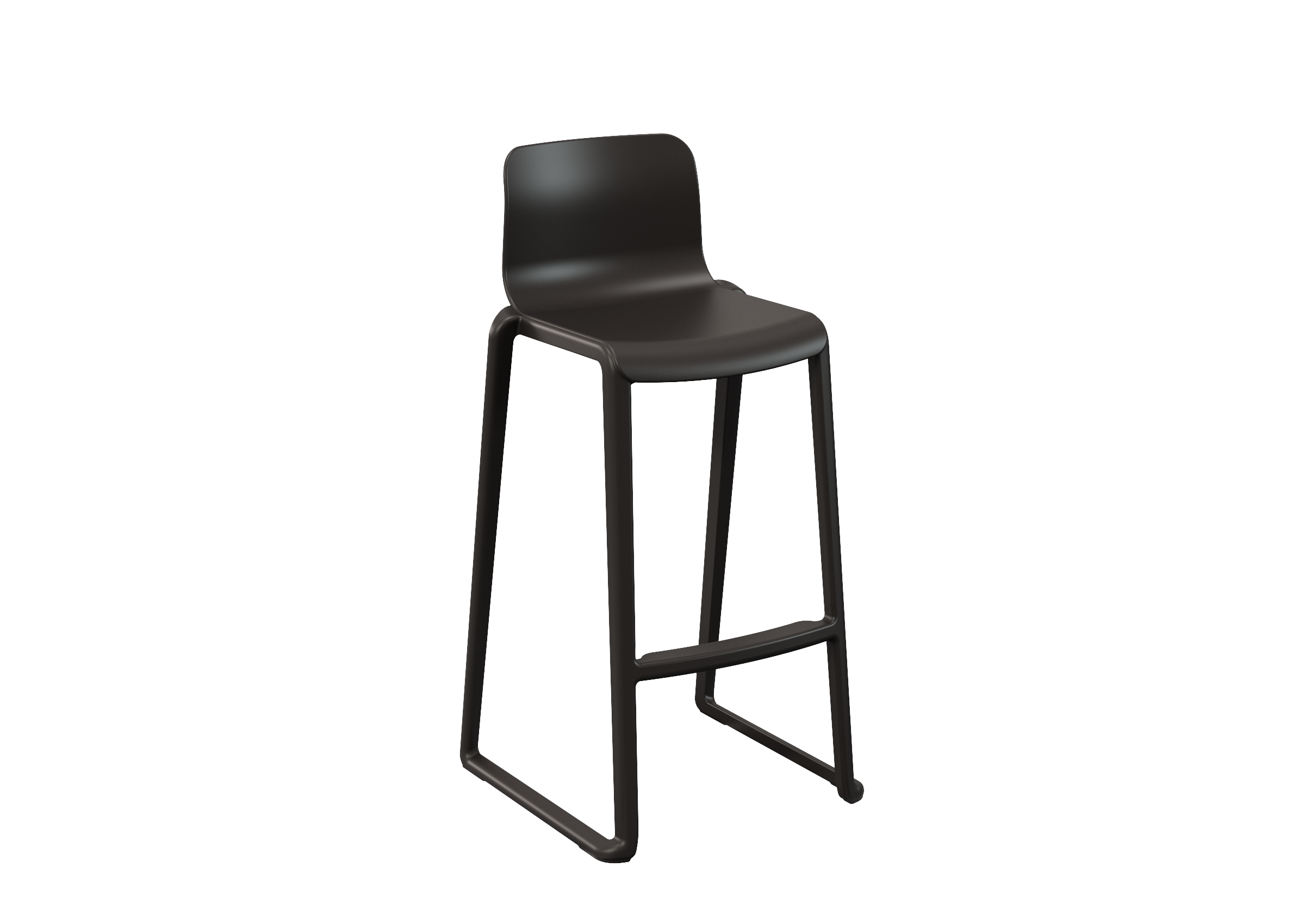 Hatton Midi Back Stool - Flannel