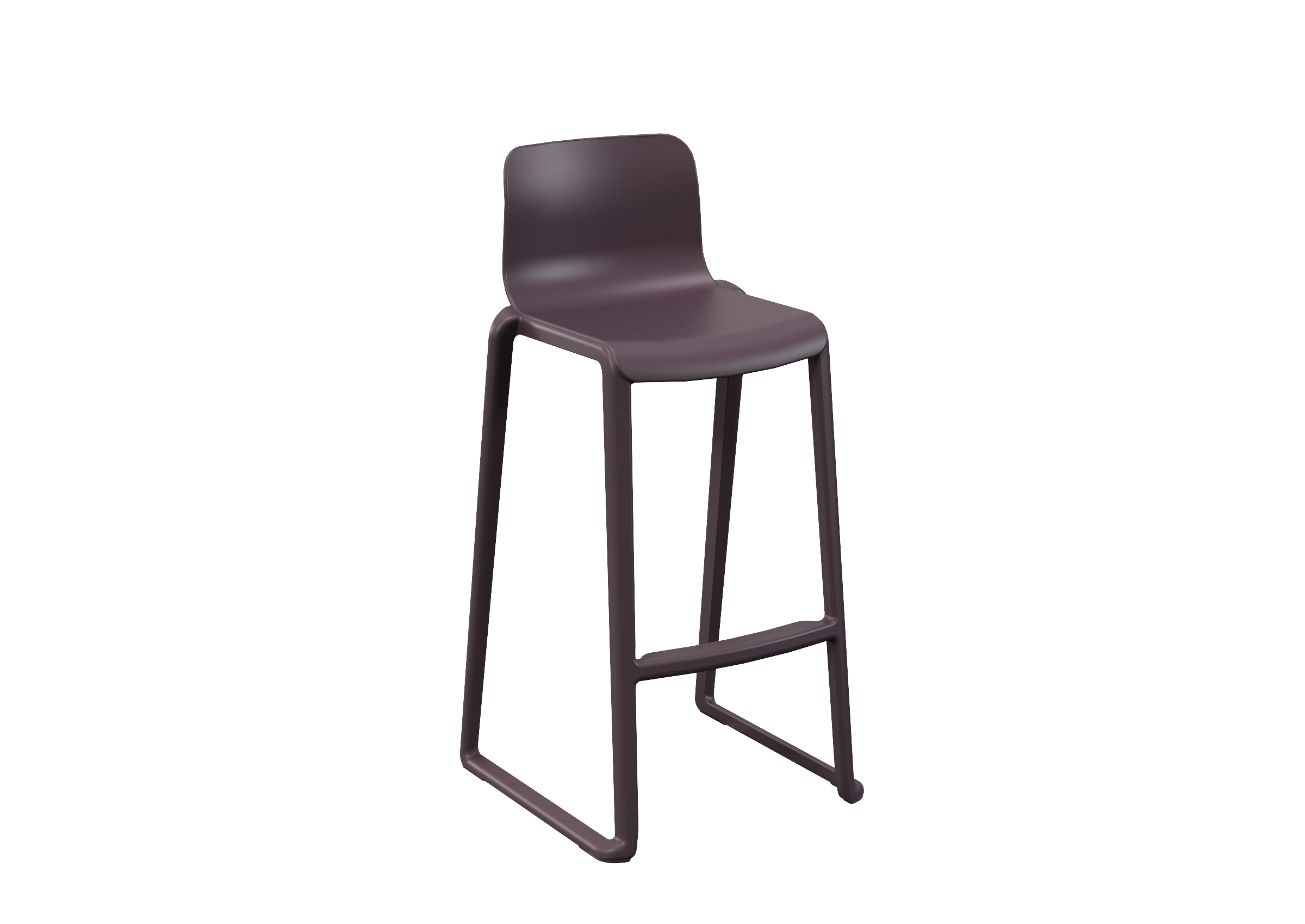 Hatton Midi Back Stool - Purple Haze