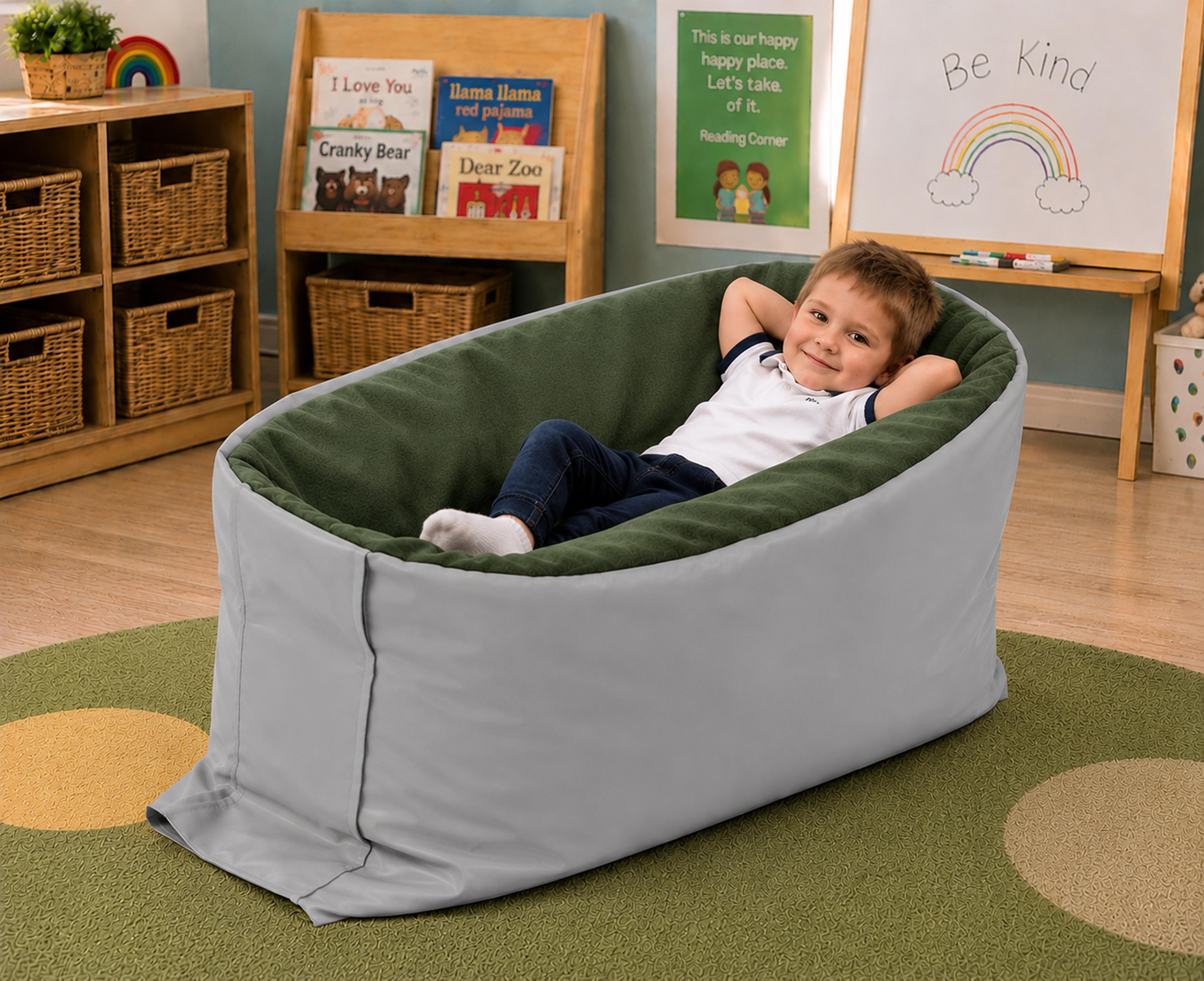 Cocoon Seating Pod - Green/Grey