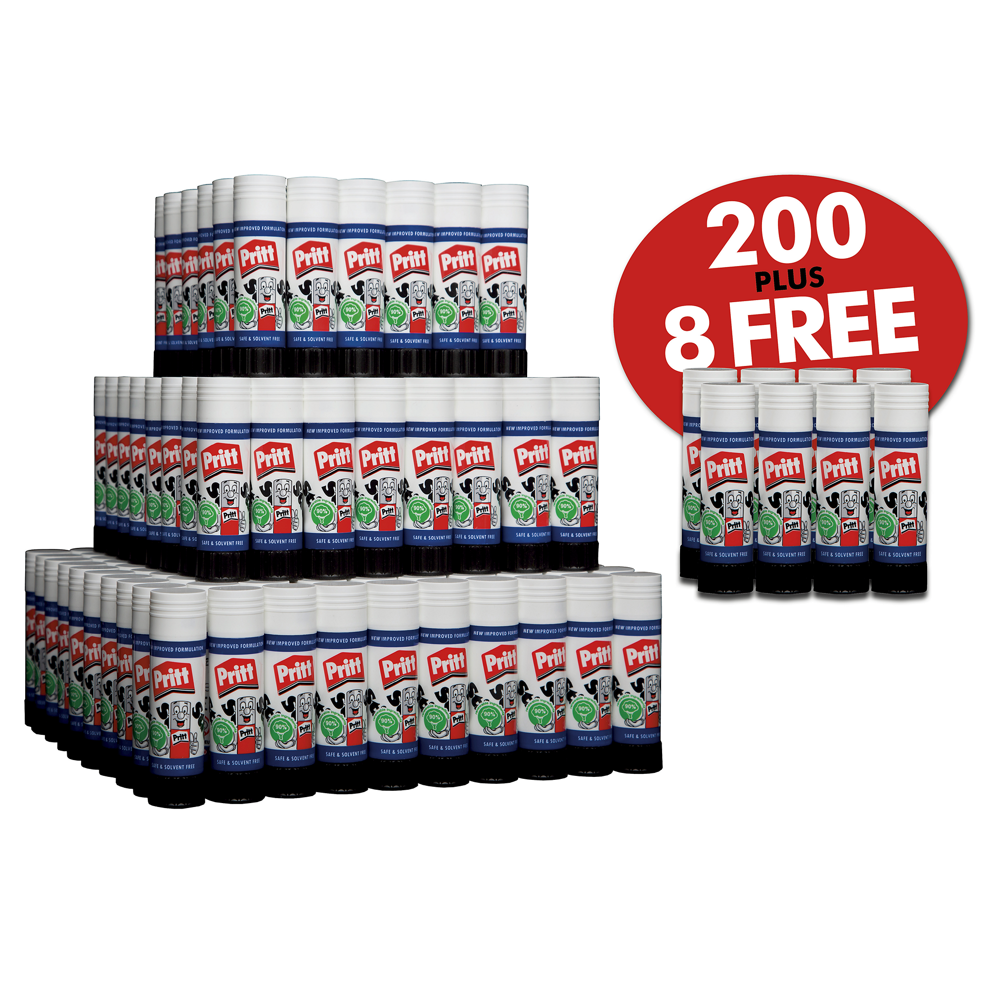 Pritt Stick 43g Pack of 200 Plus 8 FREE Pritt Sticks Philip Harris