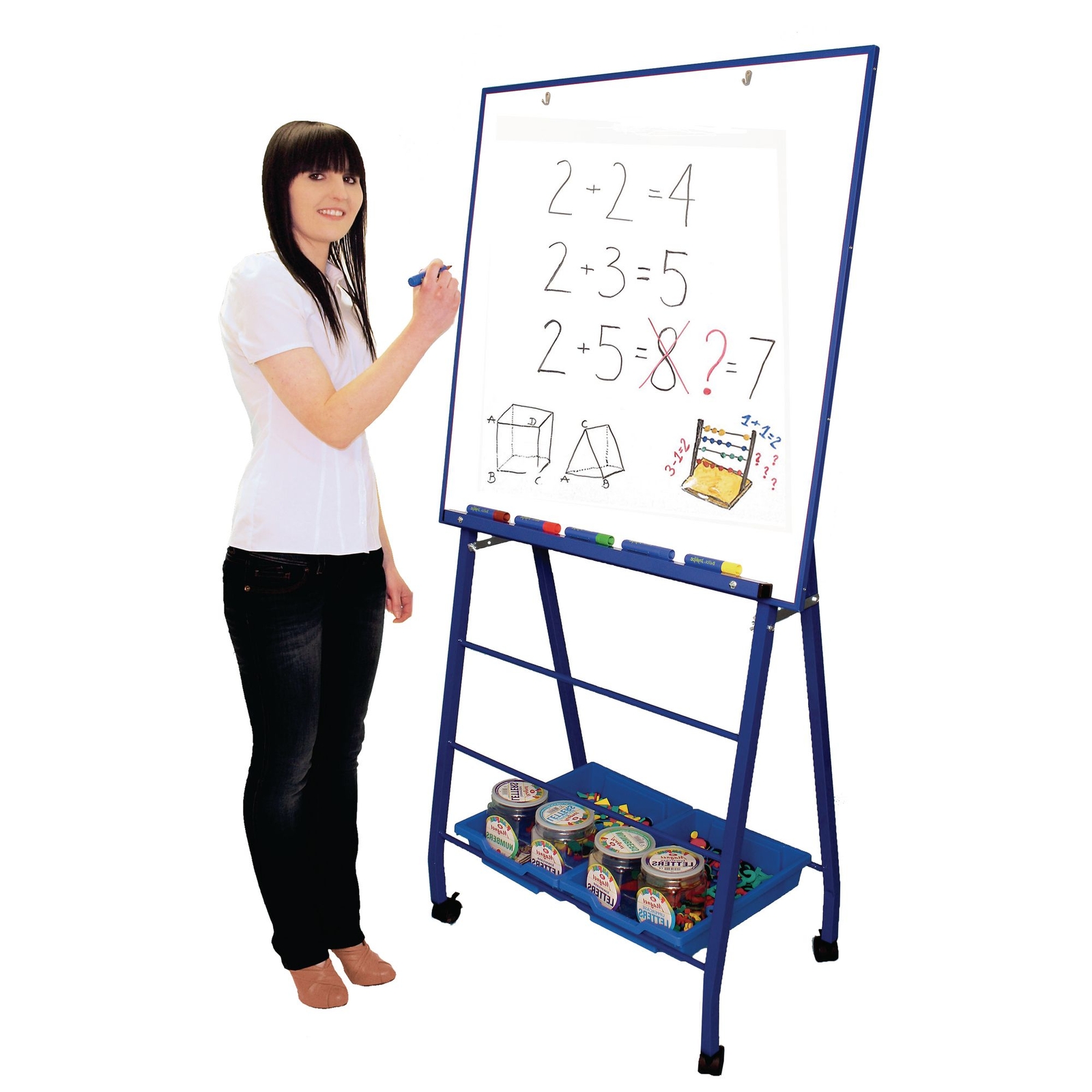 Big 'A Frame ' Blue Mobile Easel - Adjustable Heights1110-1790mm - Each