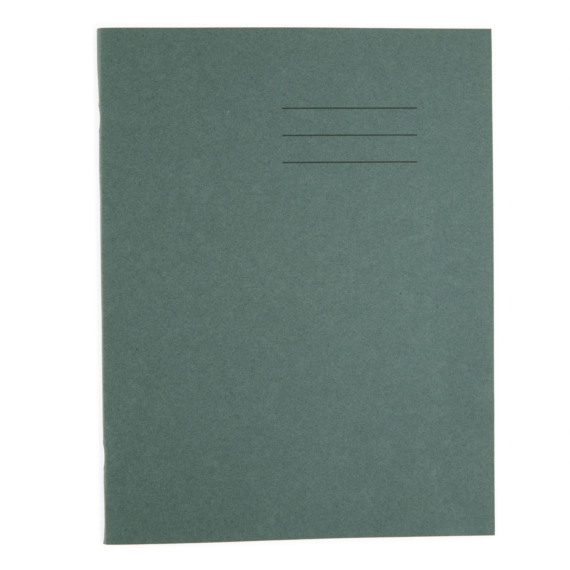 8x6.5 Exercise Book 48 Page, 8mm Ruled with Margin, Dark Green - Pack of 100