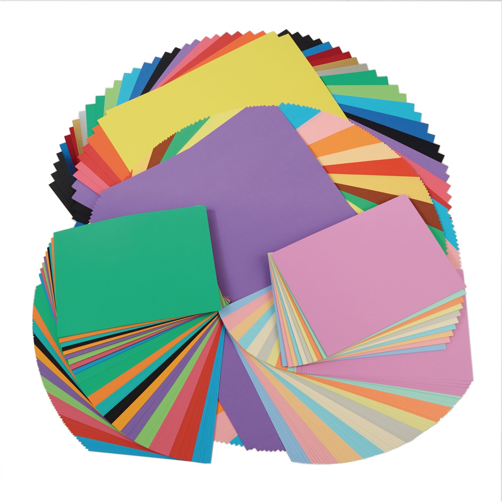 Coloured Card and Paper Pack - Assorted - Pack of 530