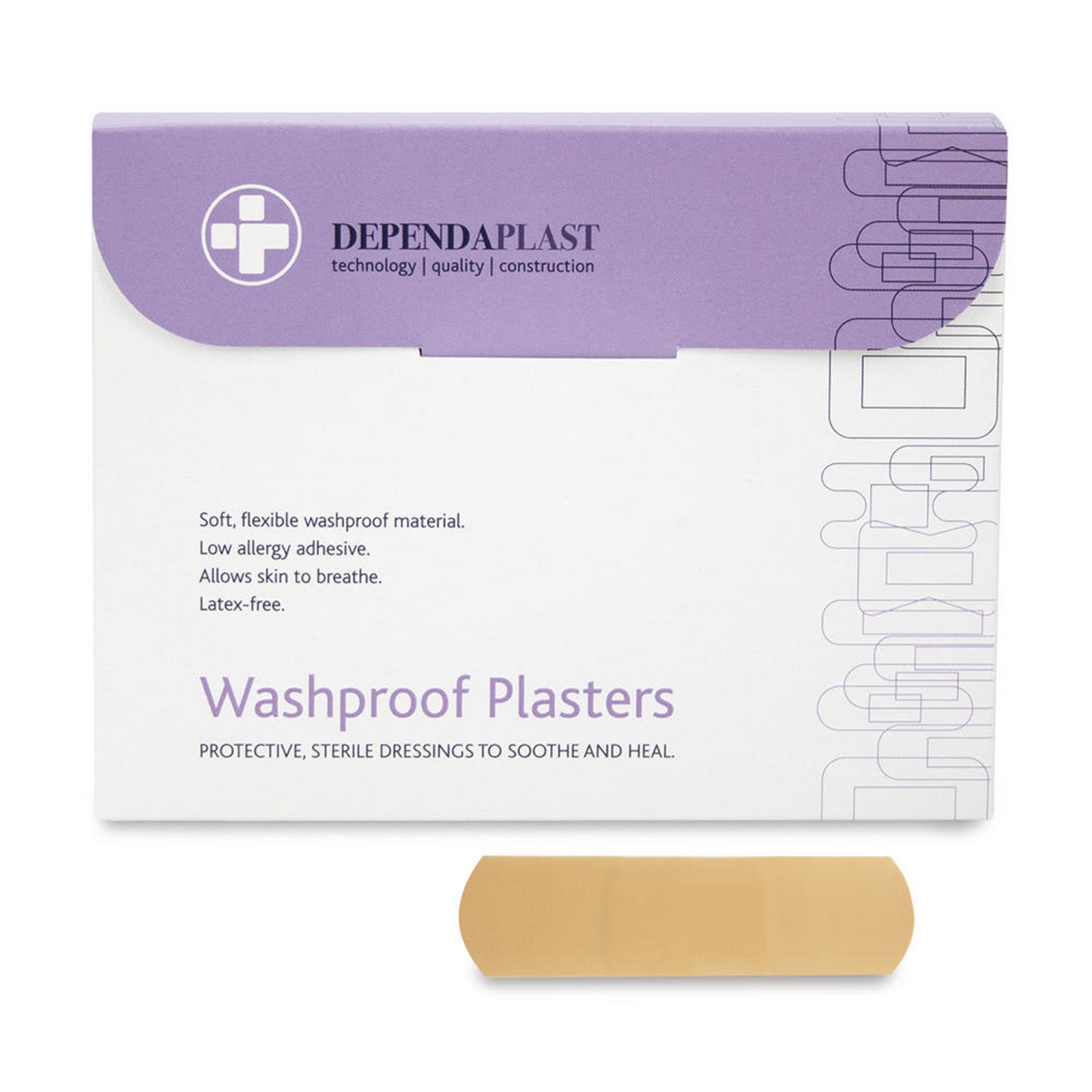 Washproof Plasters - 7.5x2.5cm