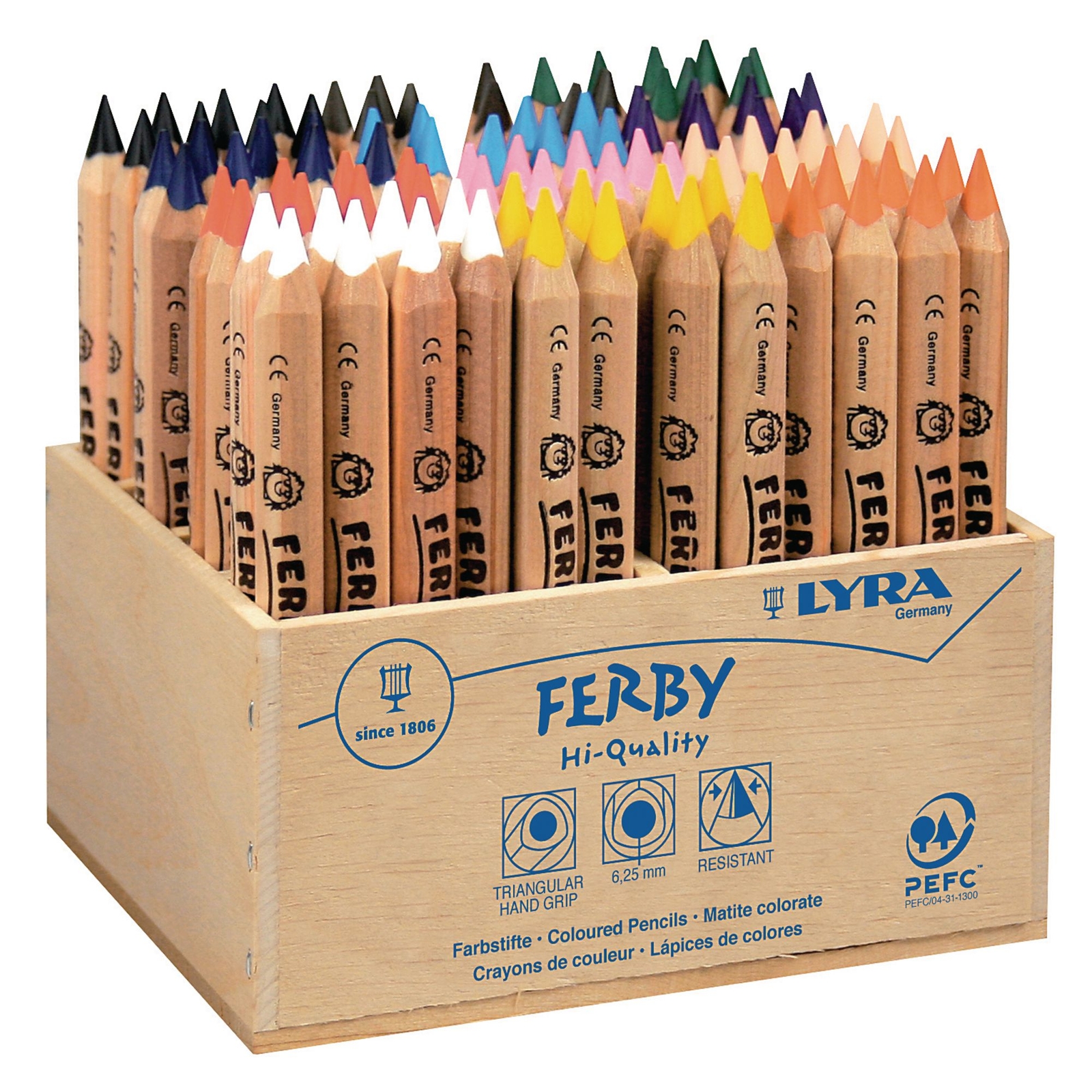 Lyra Ferby Triangular Colouring Pencils Pack x 96