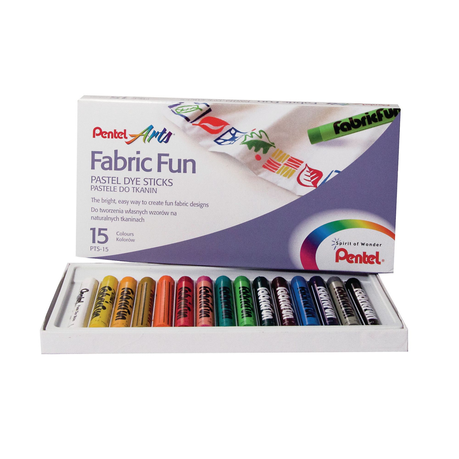 Pentel Fabric Crayons - Assorted - Pack of 15