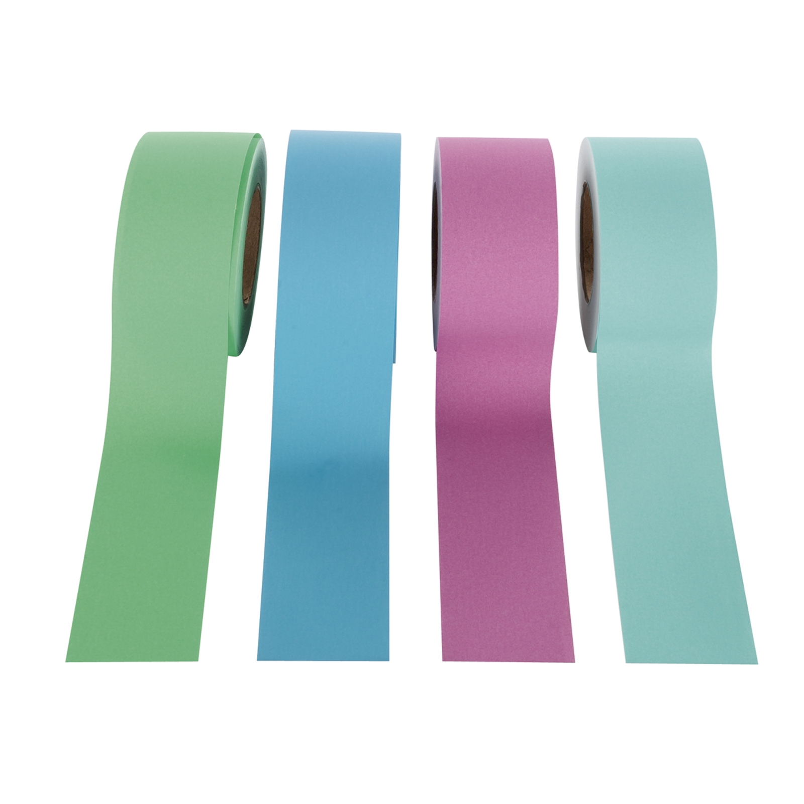 EduCraft Pastel Straight Paper Border Rolls - 48mm x 50m - Assorted - Pack of 4