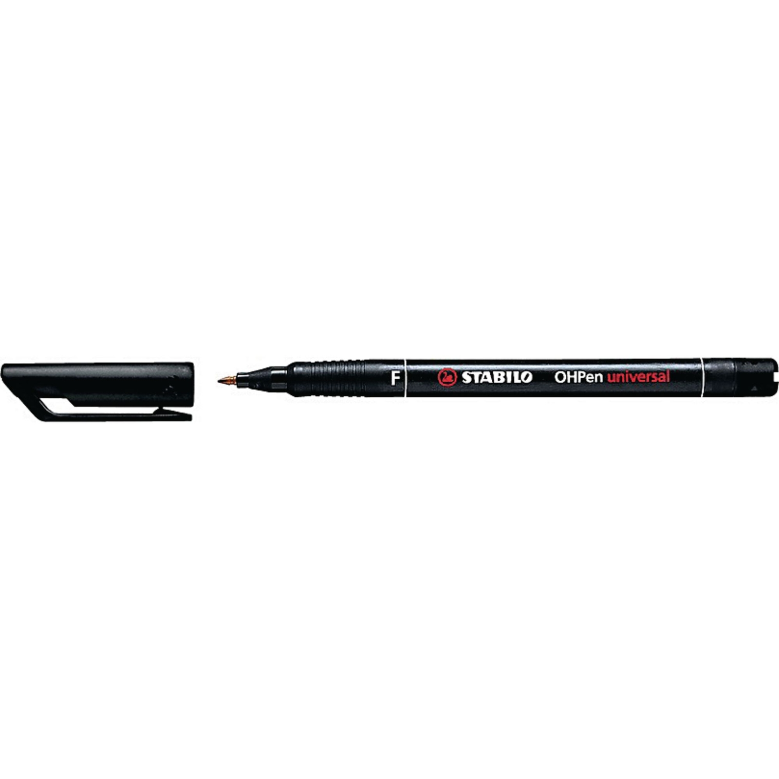 Stabilo OHP Marker Pens Black Fine Tip - Pack x10