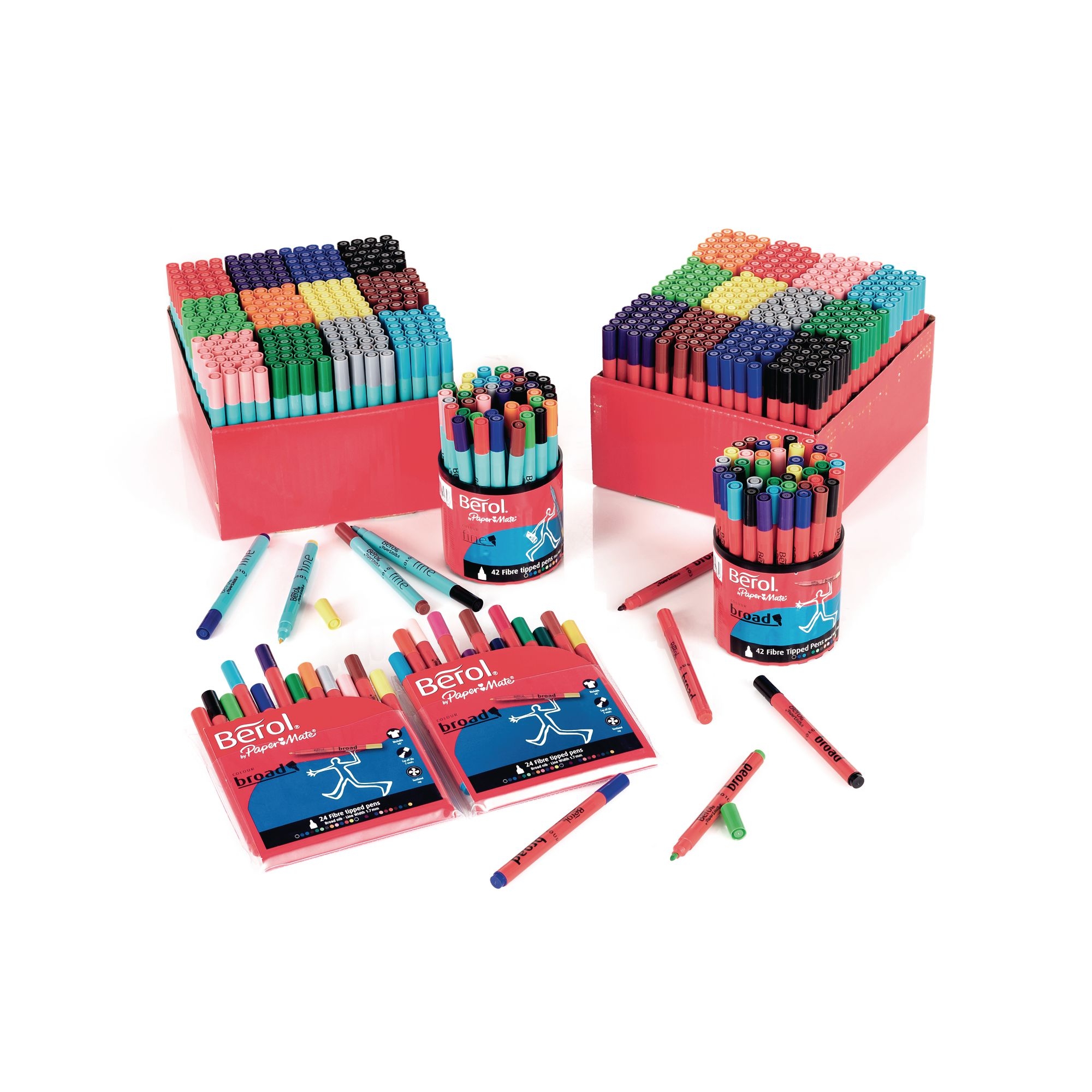 Colourfine Pen Asstd Pk12
