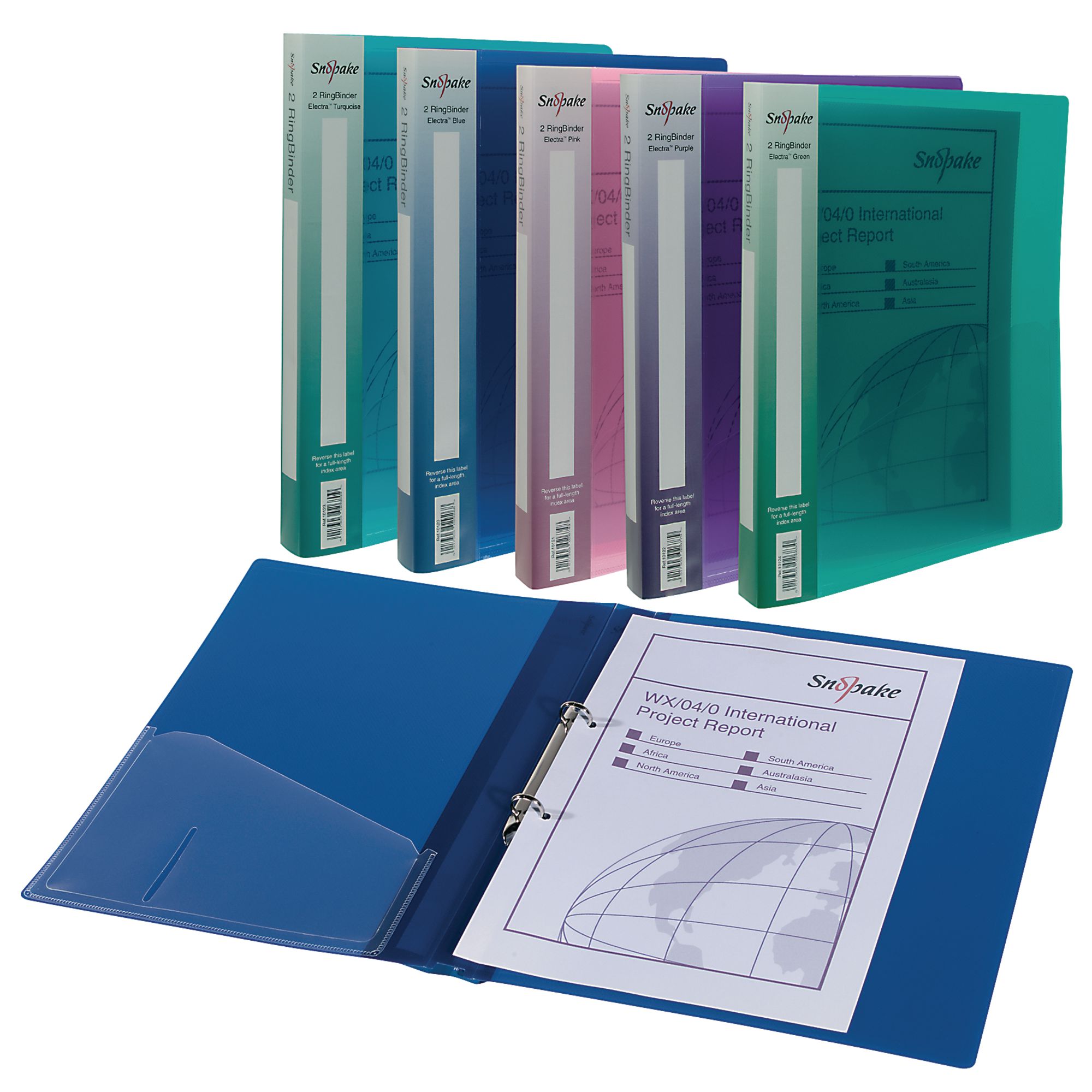 Snopake A4 Ring Binder Blue Pack Of 10 G1202170 Gls Educational