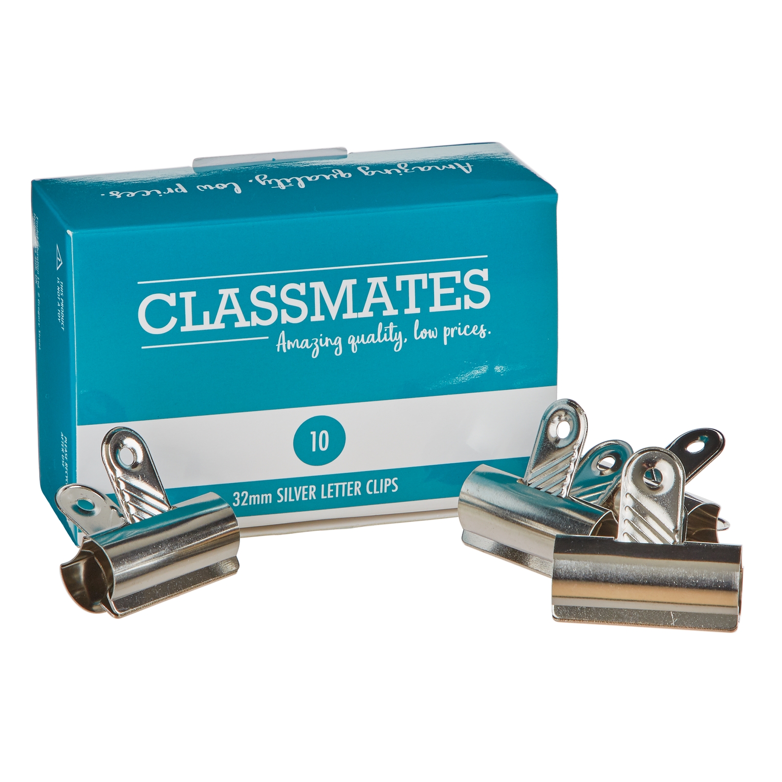 Classmates Letter Clips Black 32mm - Pack of 10