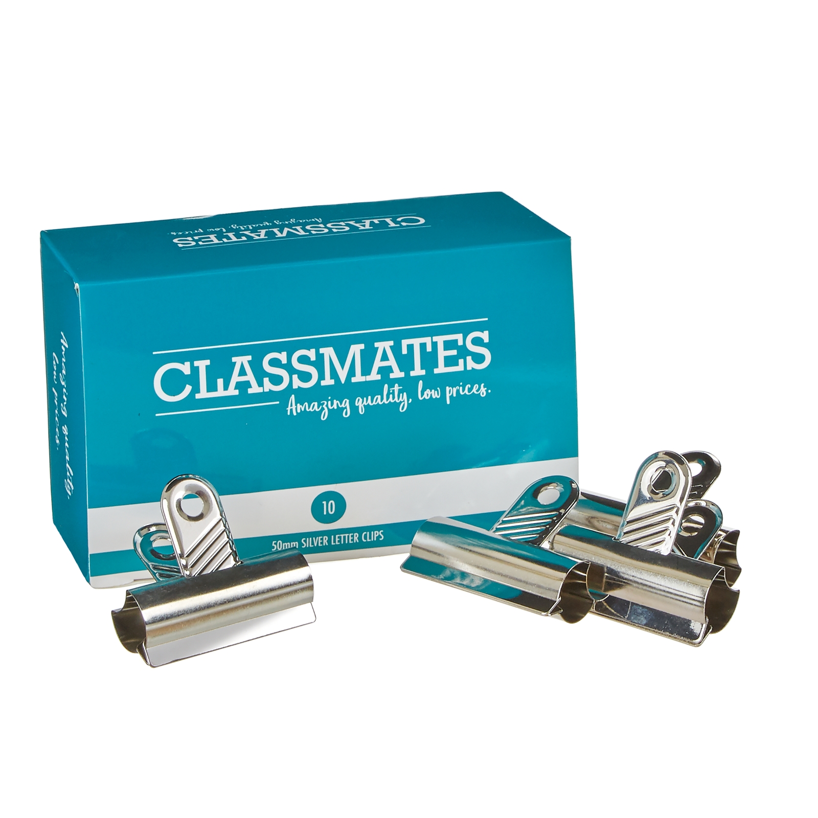 Classmates Letter Clips Silver 50mm - Pack of 10