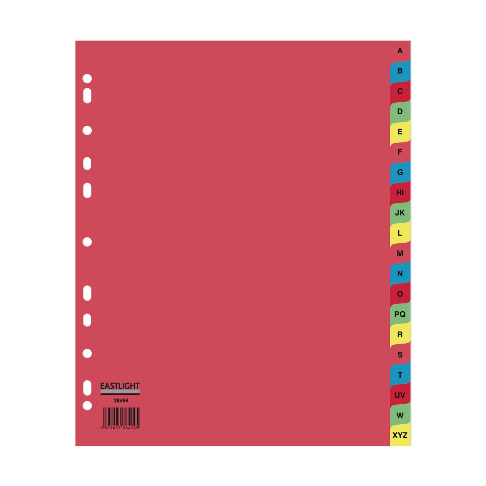A4 Extra Wide Subject Dividers 20-part A-Z Europunched