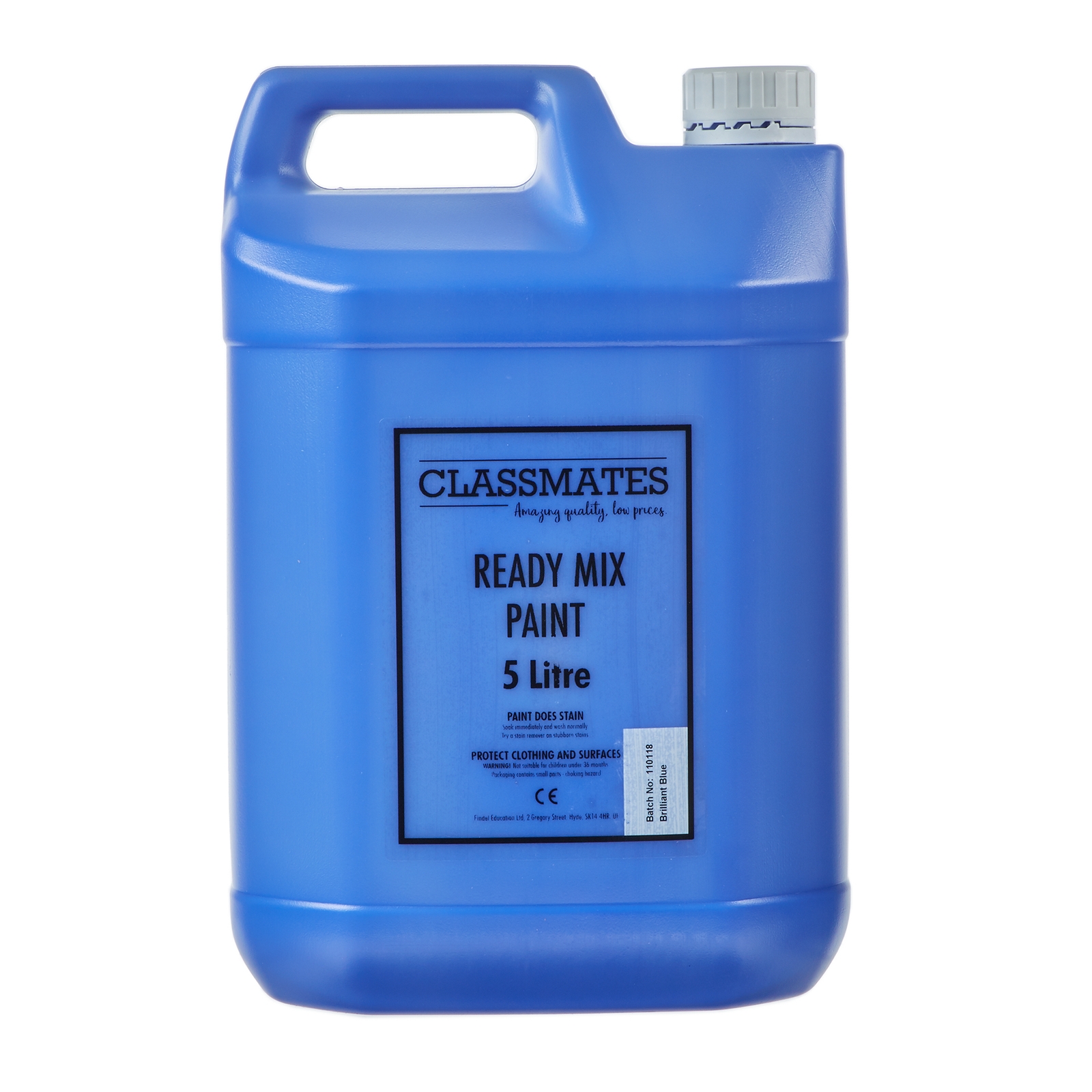 Classmates Brilliant Blue Ready Mixed Paint - 5 Litre - Each