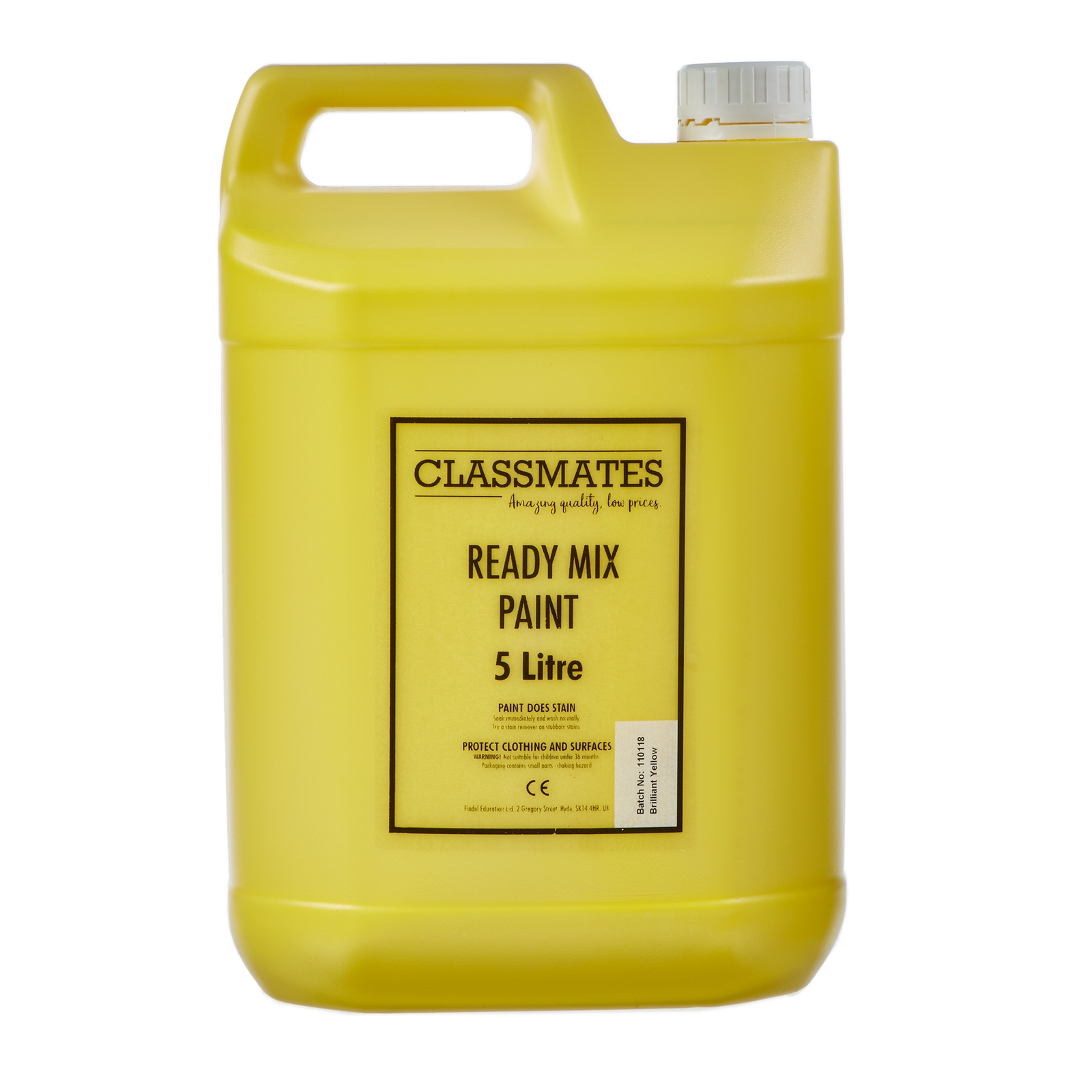 Classmates Brilliant Yellow Ready Mixed Paint - 5 Litre - Each