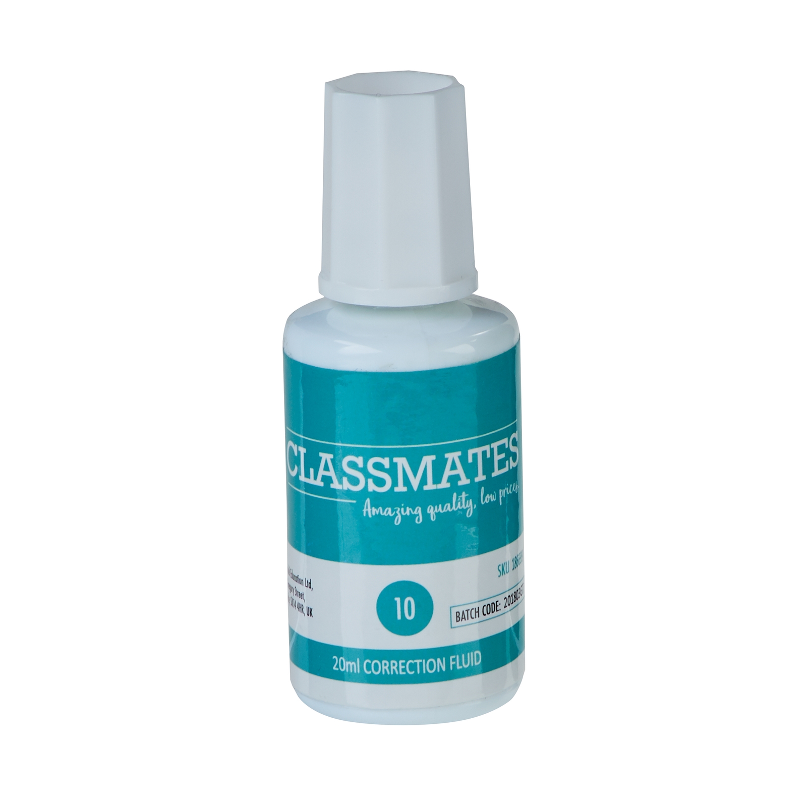 Classmates Correction Fluid 20ml White - Pack of 10