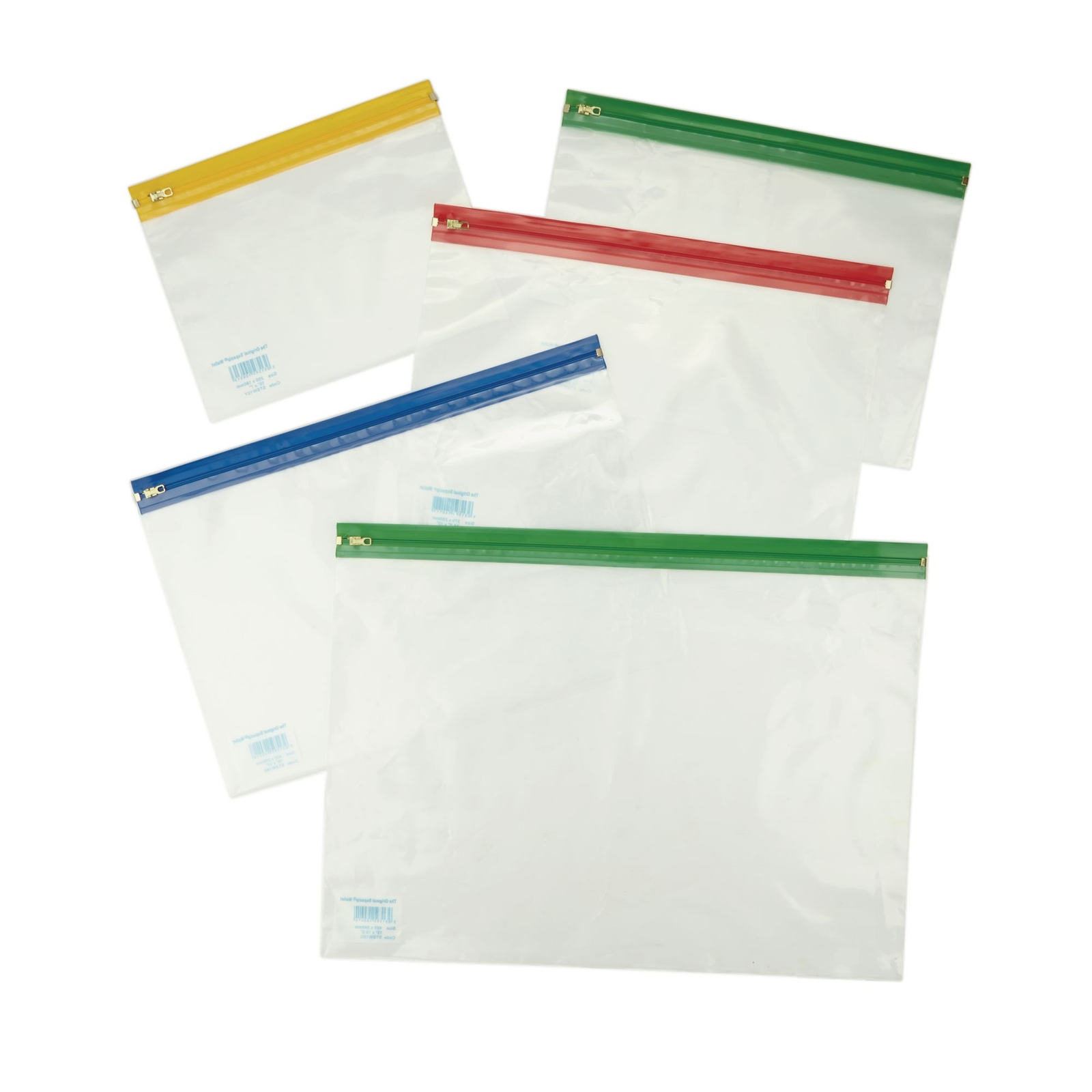 A4 Coloured Zip Wallet - Assorted - Pack of 100
