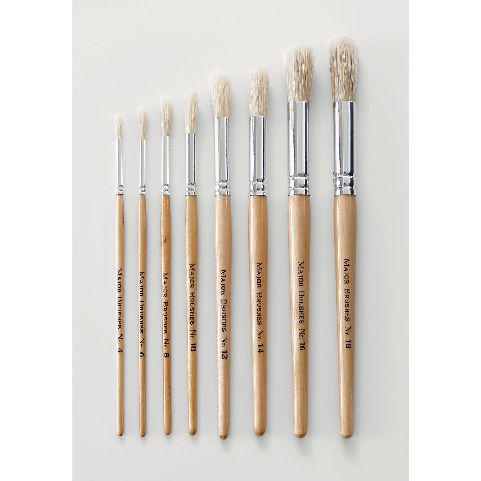 Classmates Hog Hair Round Paint Brush Assorted Sizes - Pack of 60